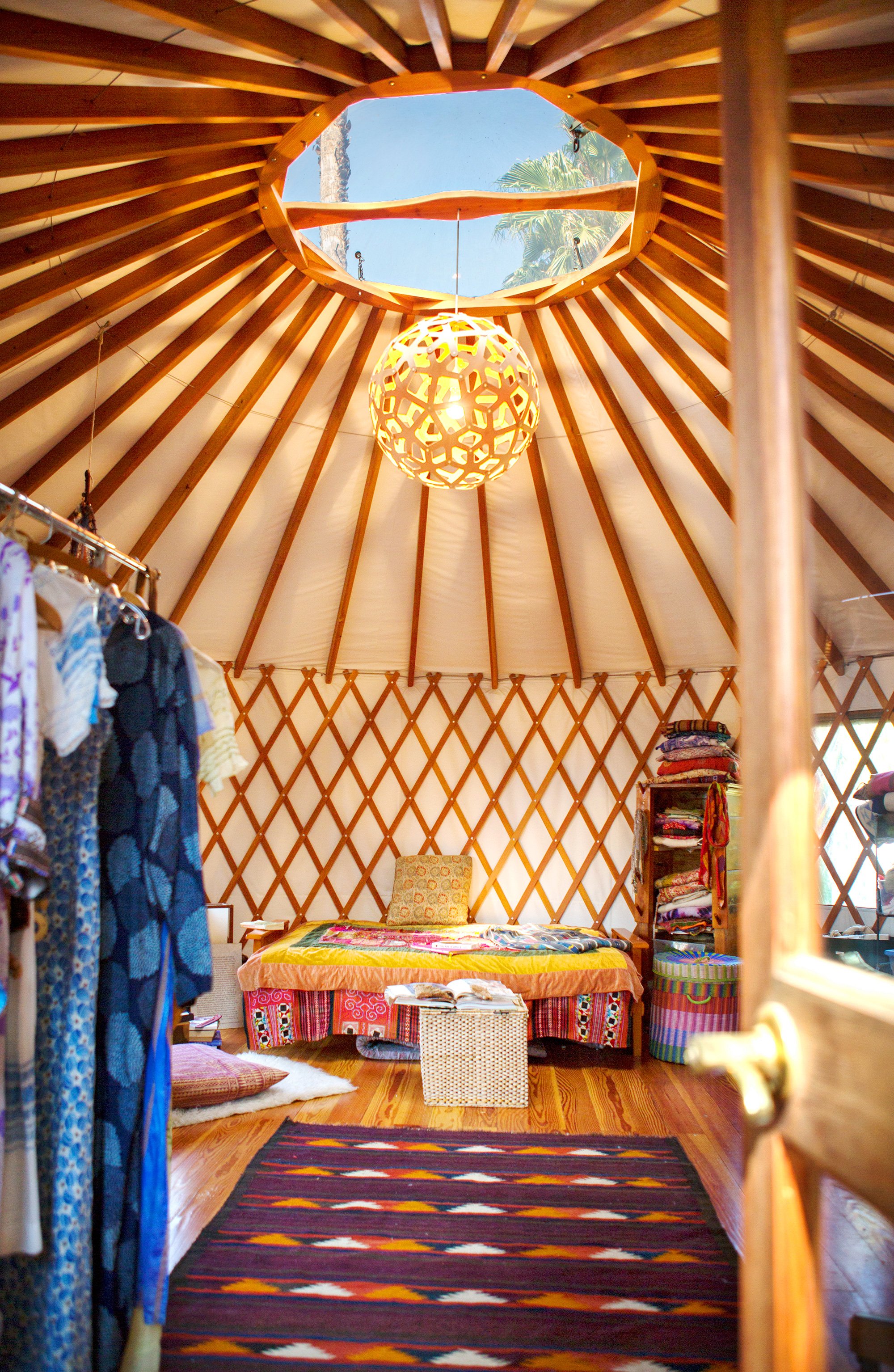 A Boho Backyard Dream Office in a Yurt 