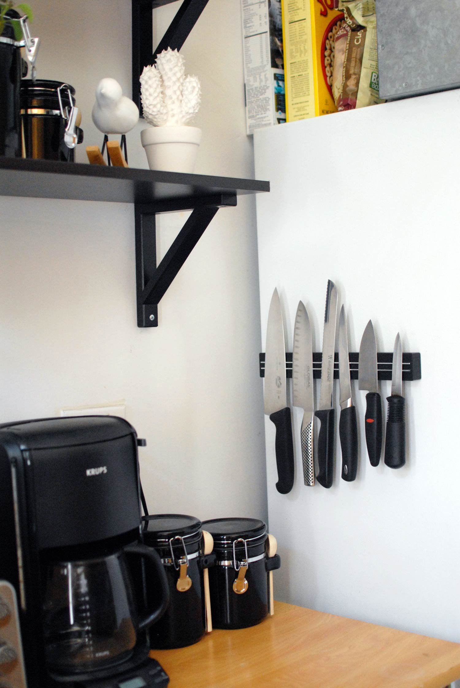 Small Space Kitchen Tip Use a Double Magnetic Knife Holder