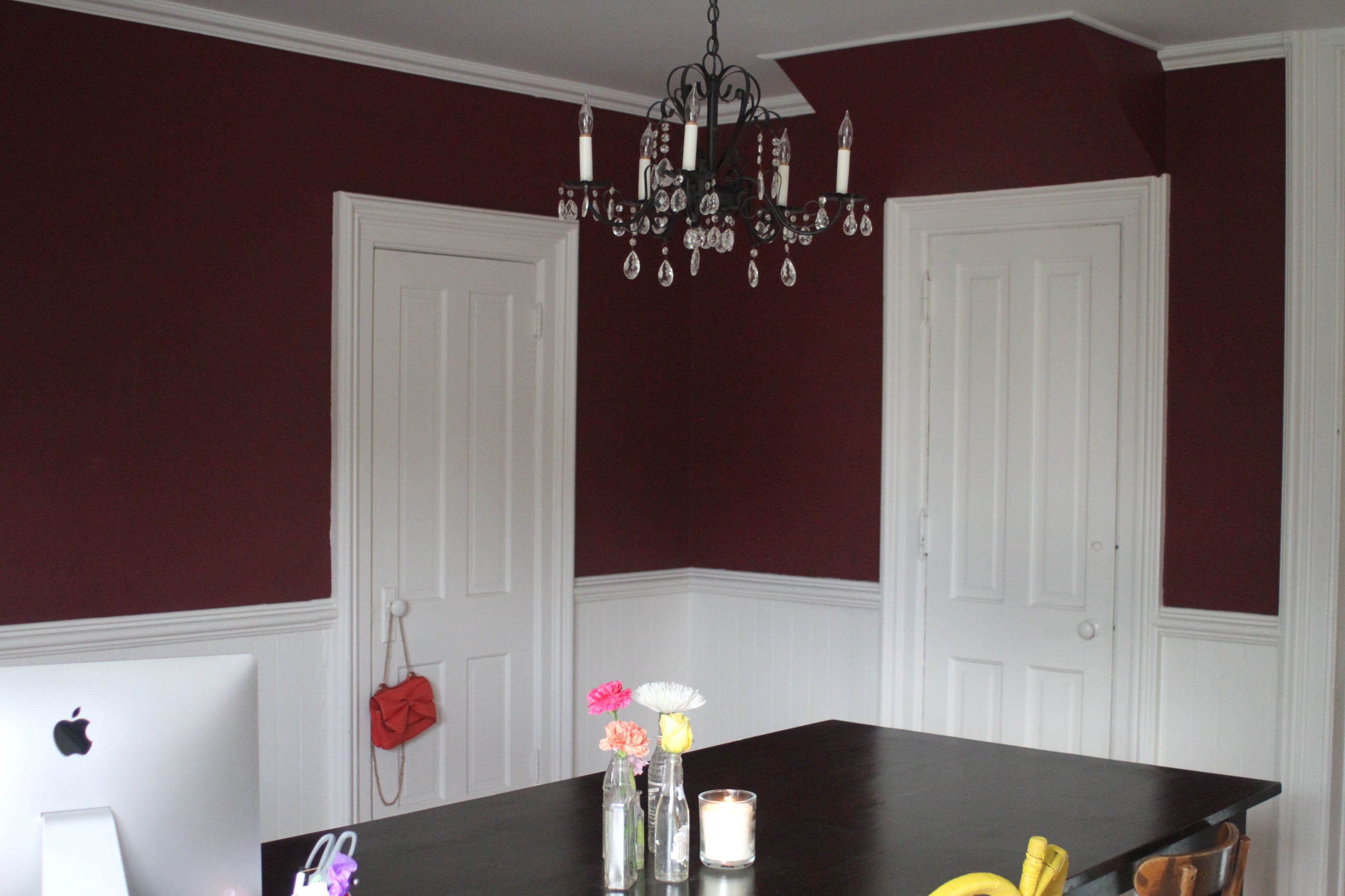 Before & After: A Dining Room Goes From Crimson to Gargoyle Shadow