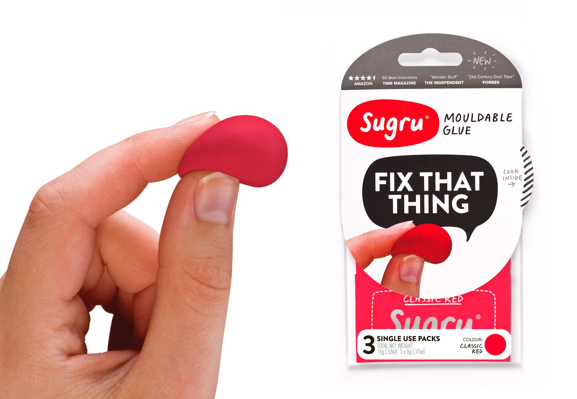 Sugru: The Original Moldable Glue (8-Pack / Classic Colors)