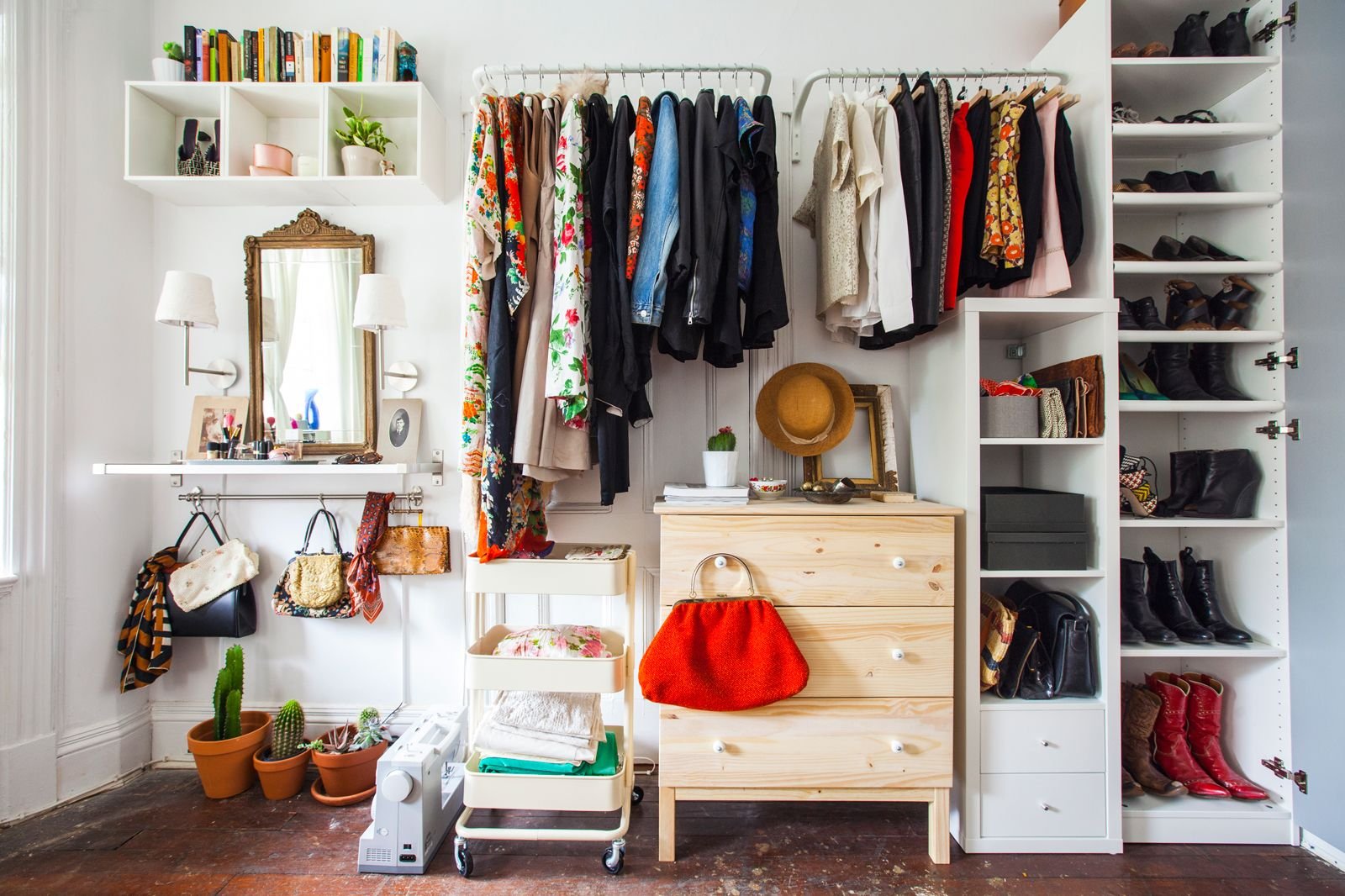 12 No-Closet Clothes Storage Ideas