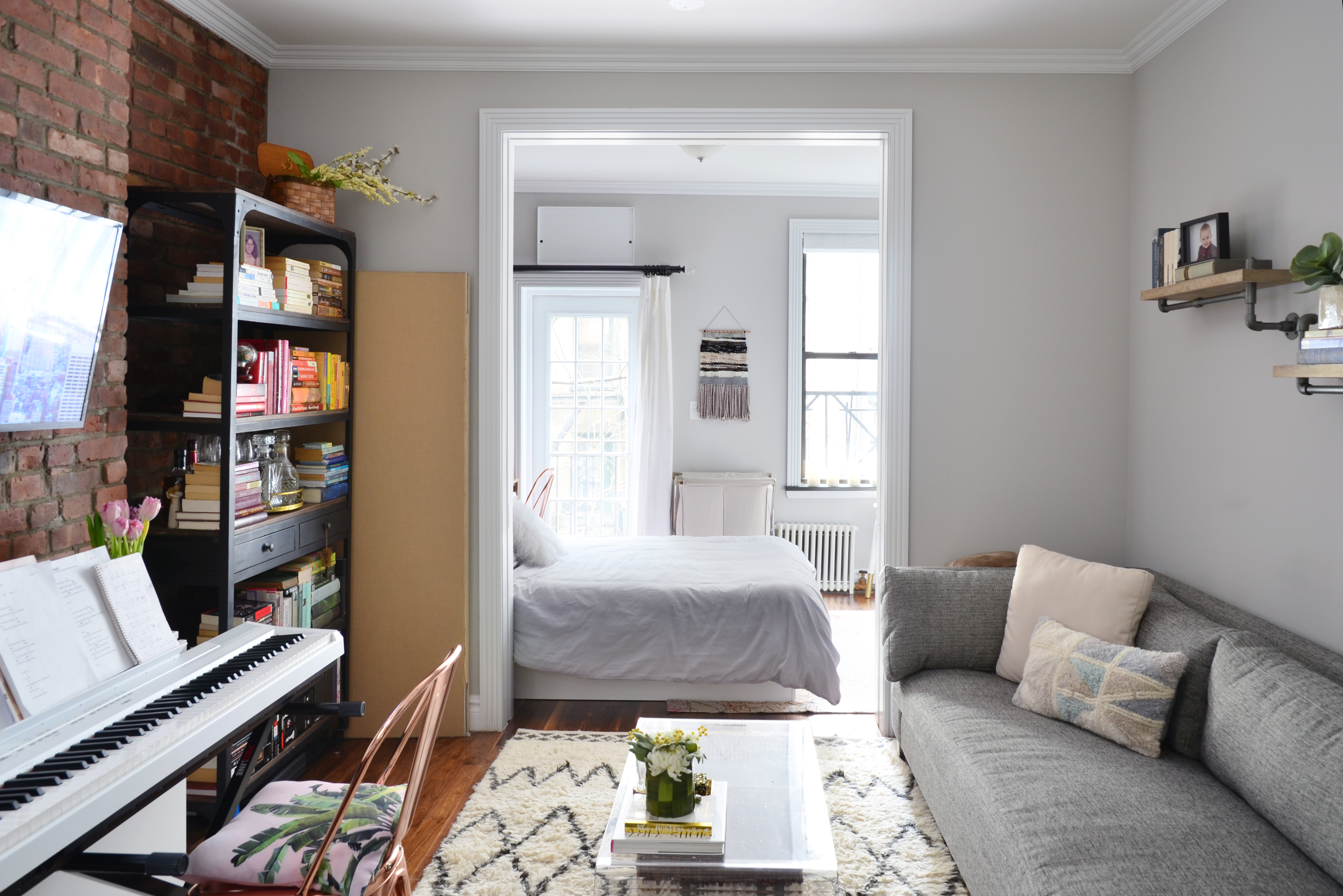 Tiny Studio Apartment Tour with Beautiful Interior & Clever Use of