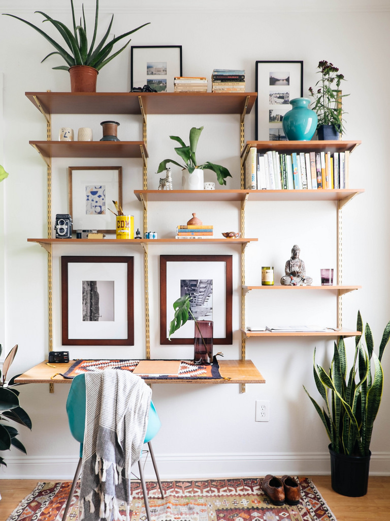 Diy Wall Mounted Shelving Systems, Fixed Bracket Type Shelving Systems