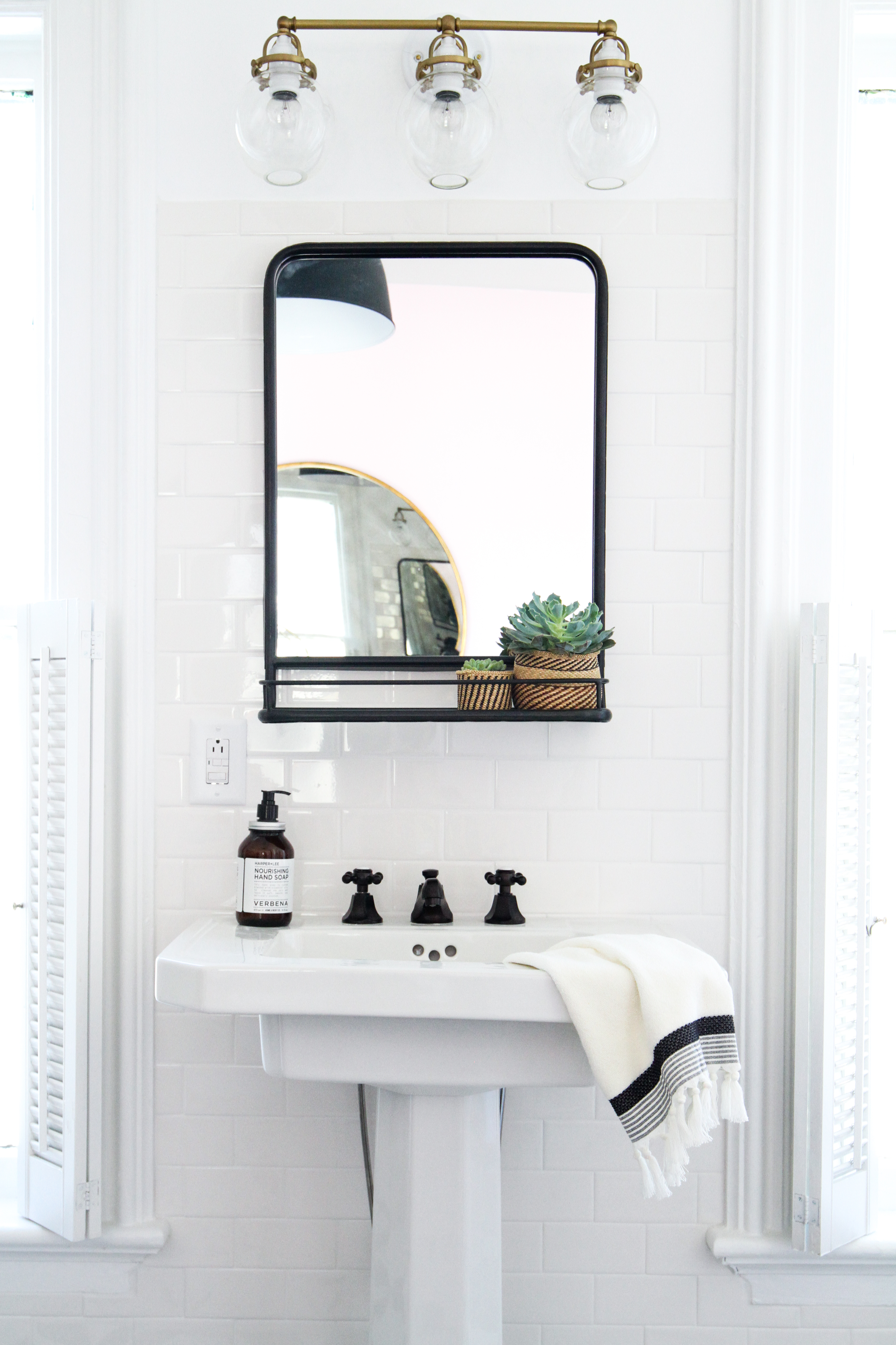 How To Hang A Bathroom Mirror On Ceramic Tile Apartment Therapy