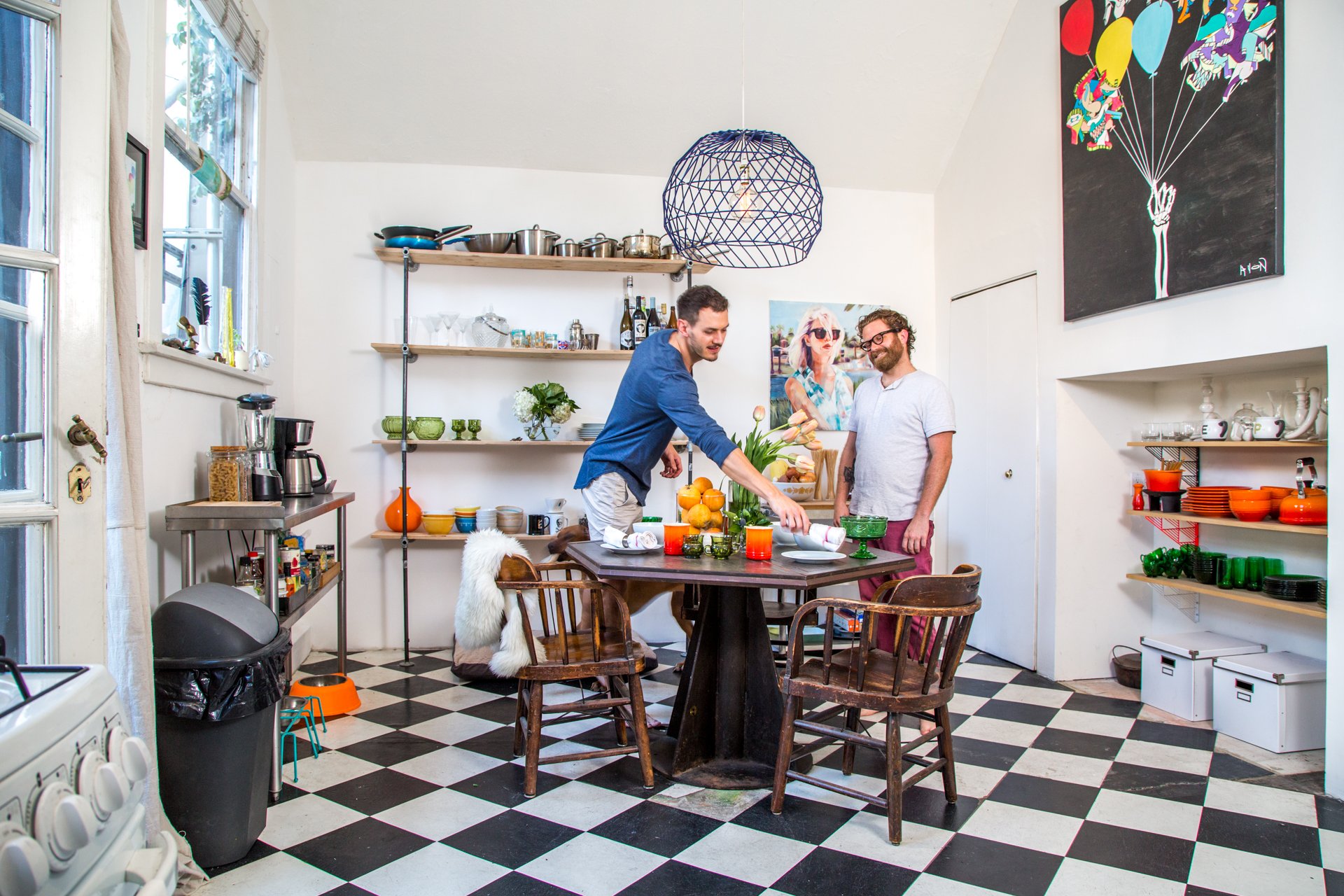 Work It: Classic Black & White Checkered Kitchen Floors Looking