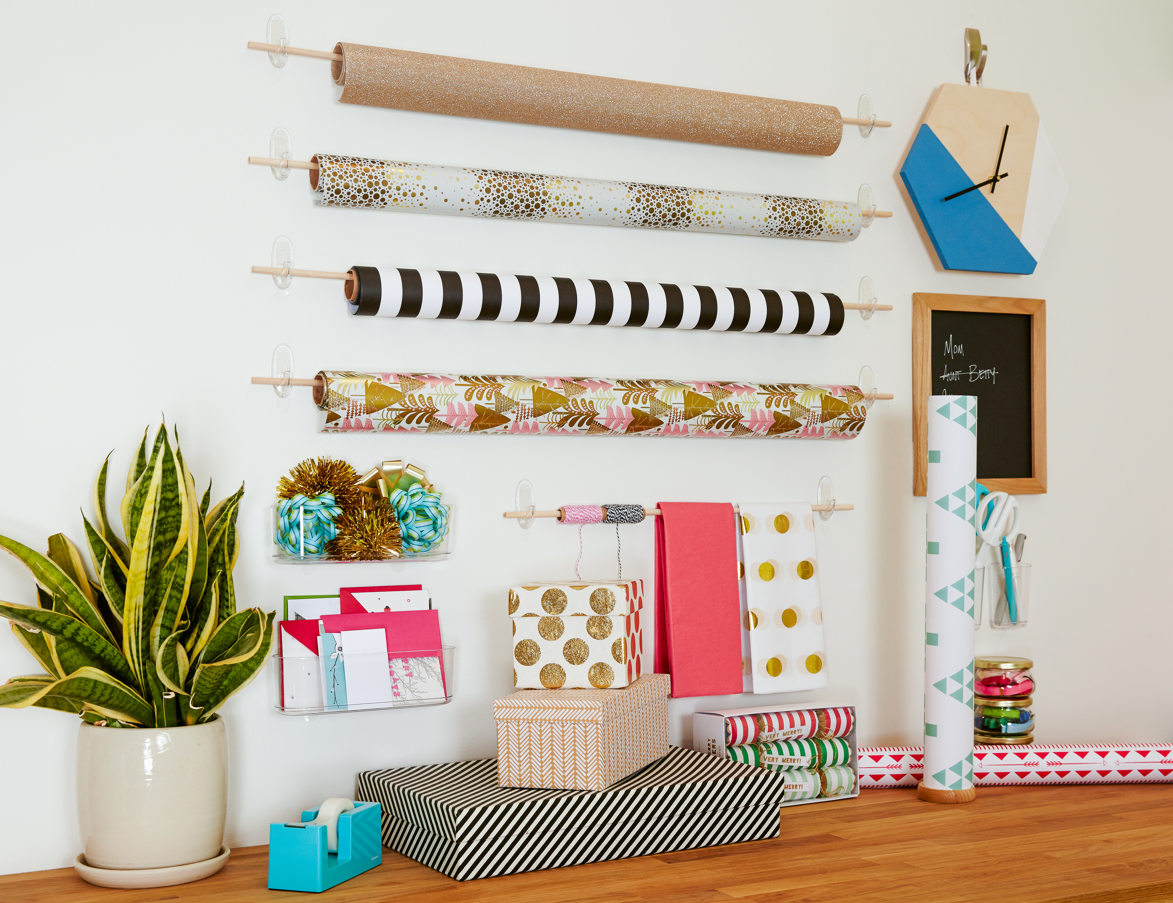 Delightful Order: Craft Room - Clients Home - Gift Wrap Center