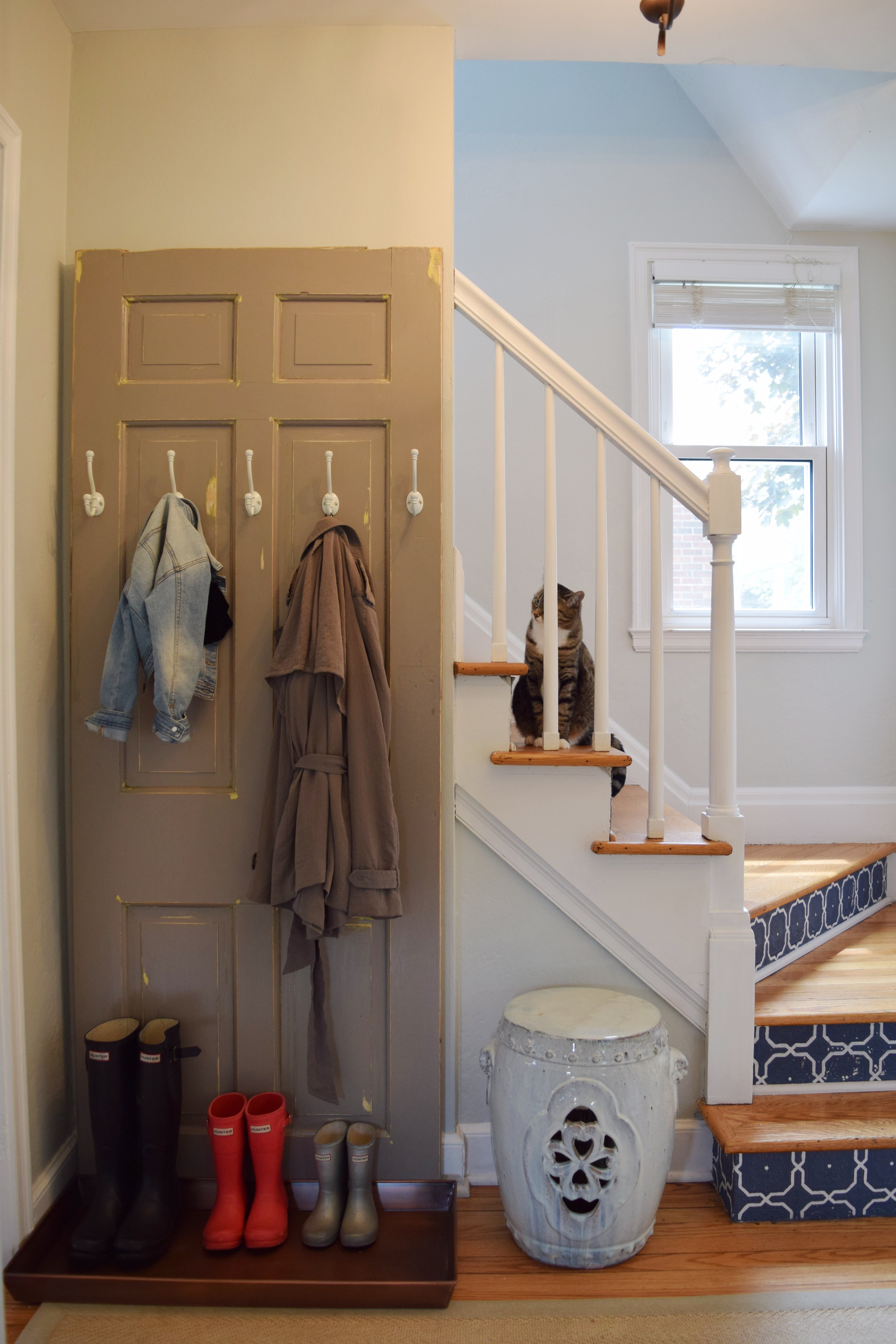 Improved Small Coat Closet Organization for our Entryway