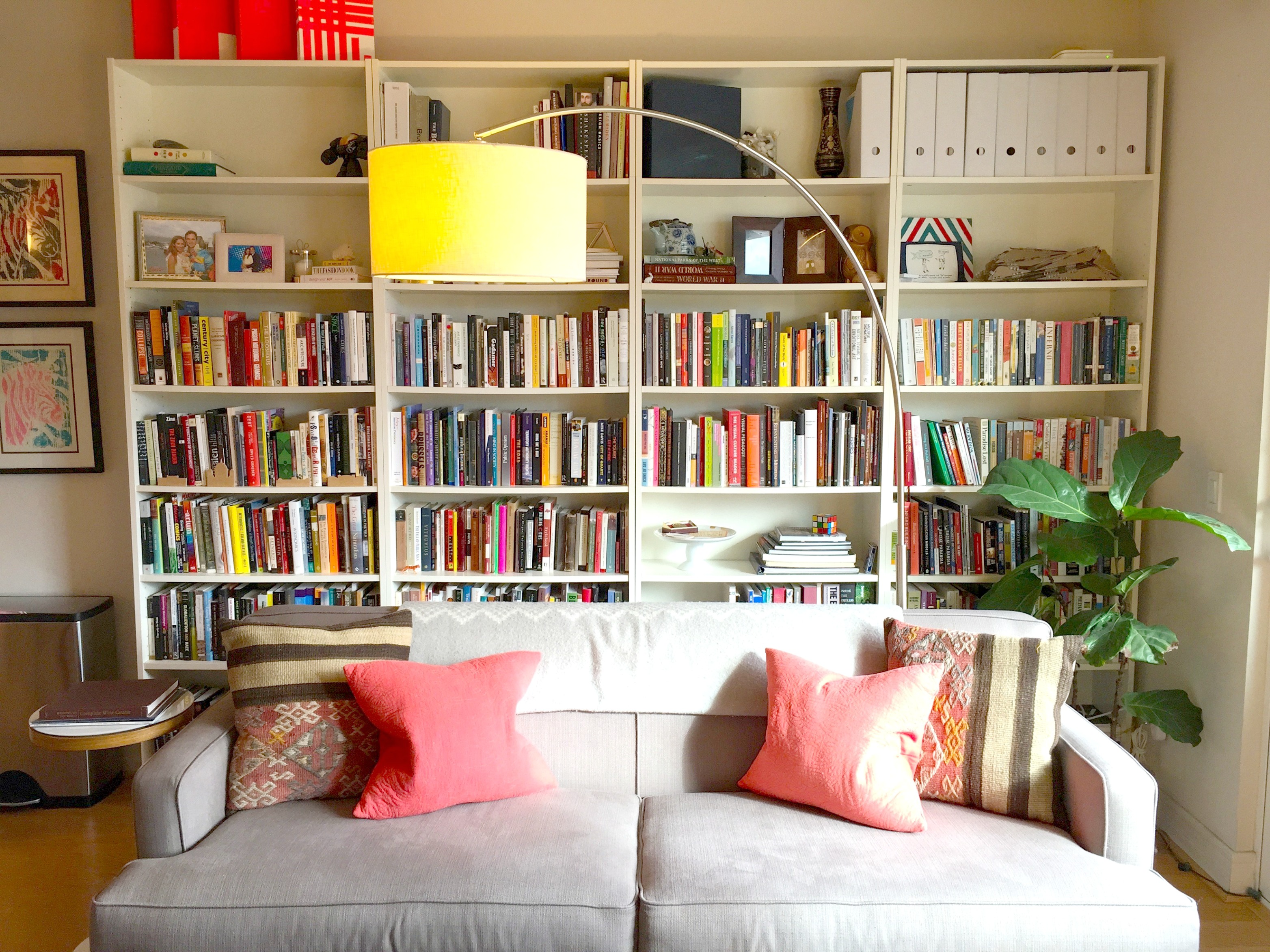 Get More Storage Use A Bookcase Behind Your Furniture Apartment