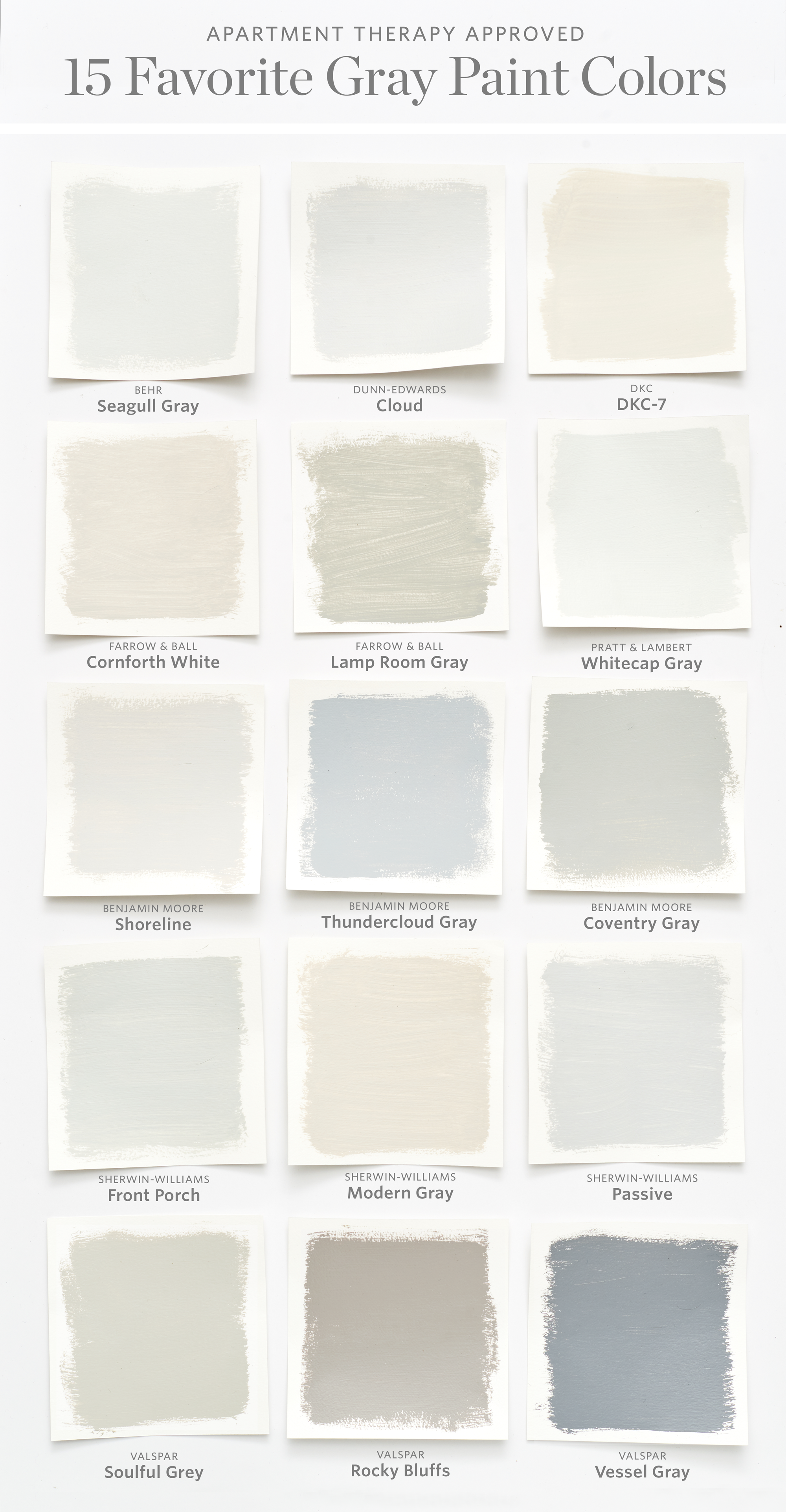 Shades Of Grey Paint Chart