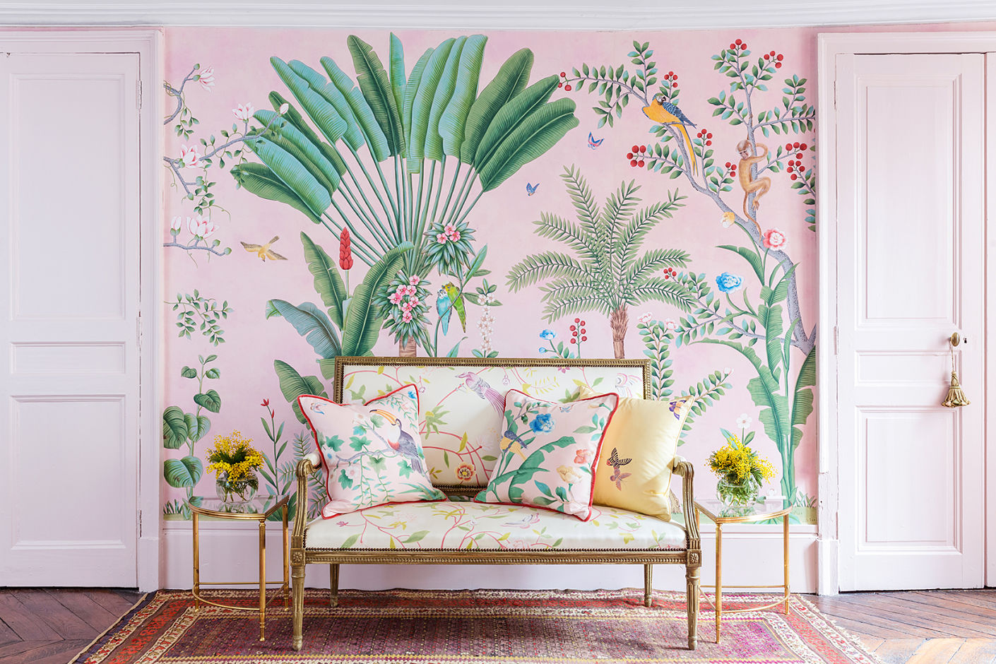 Buy Chinoiserie Wallpaper Pink Online In India  Etsy India