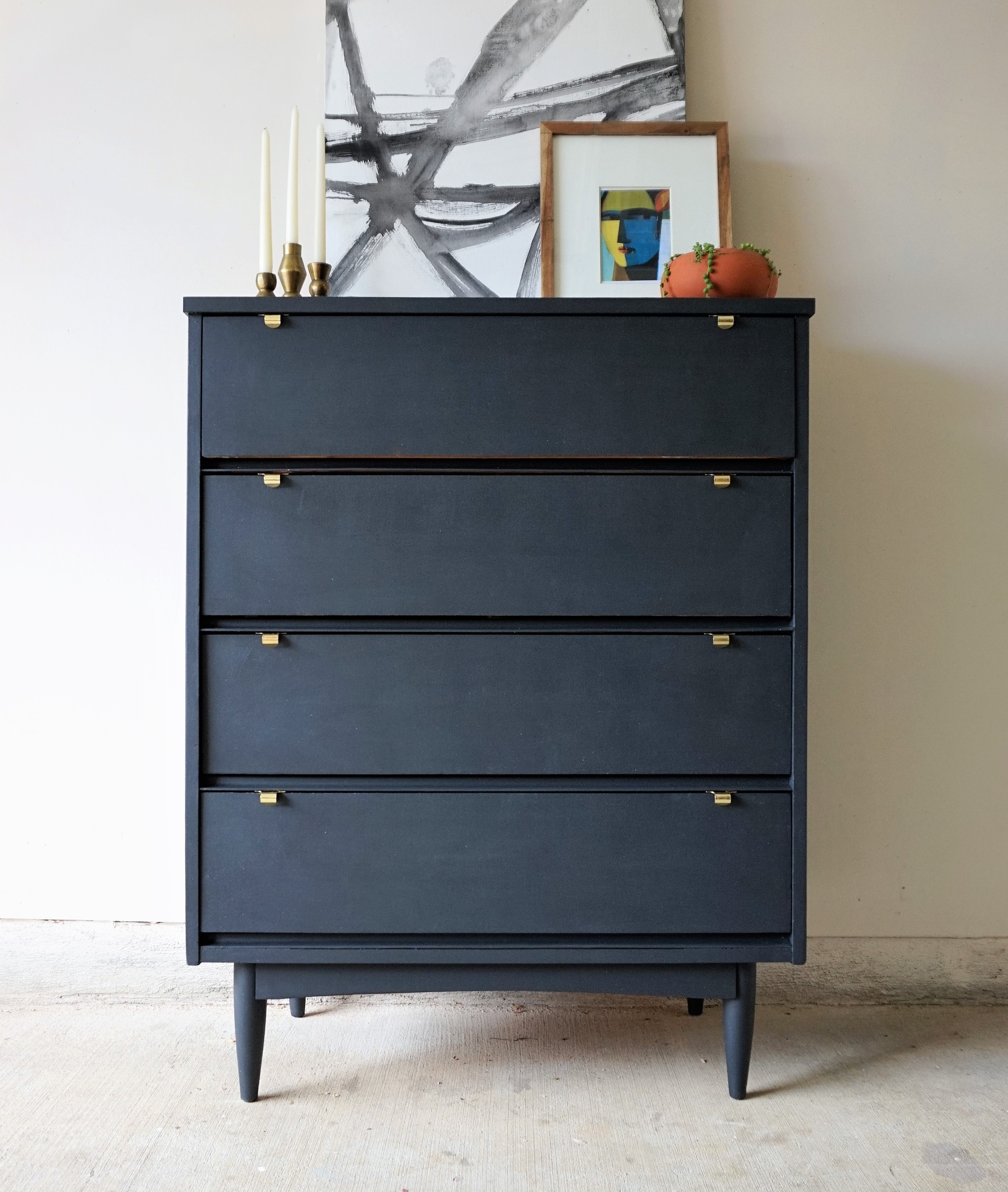 How To Refurbish Old Furniture Mid Century Dresser Makeover