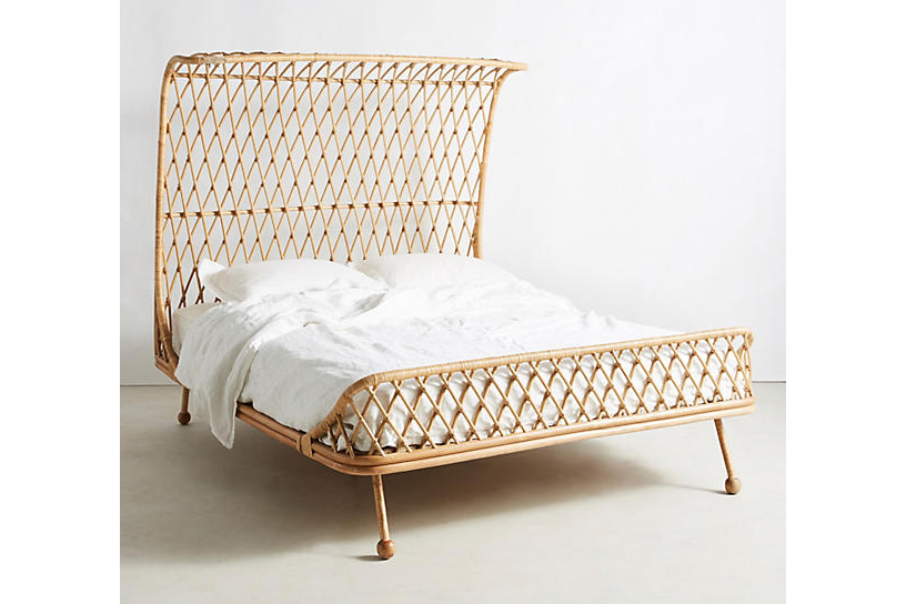 cane bed frame king