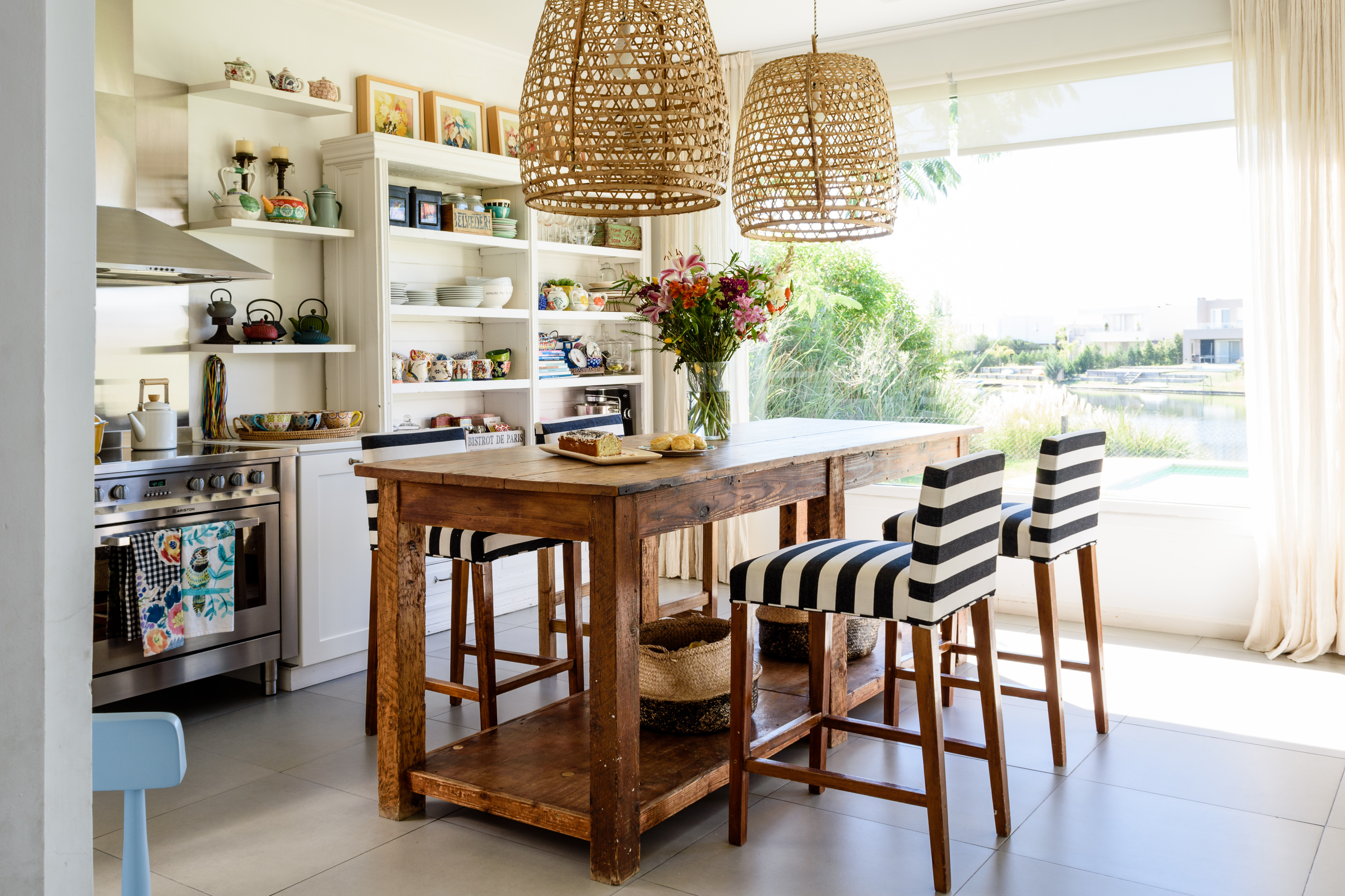 orange fringed lampshade