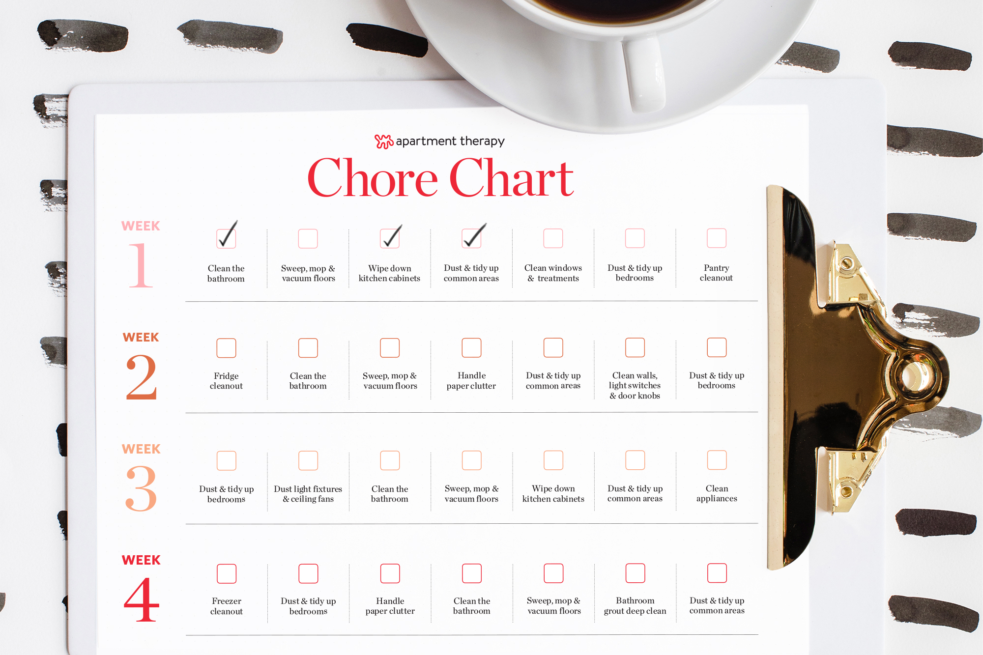 The Best Printable Weekly Chore Chart Ever Apartment Therapy