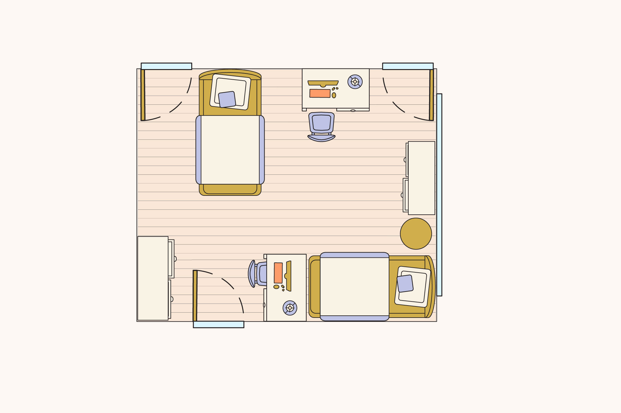 Ideas For Laying Out Two Twin Beds In A Bedroom Apartment