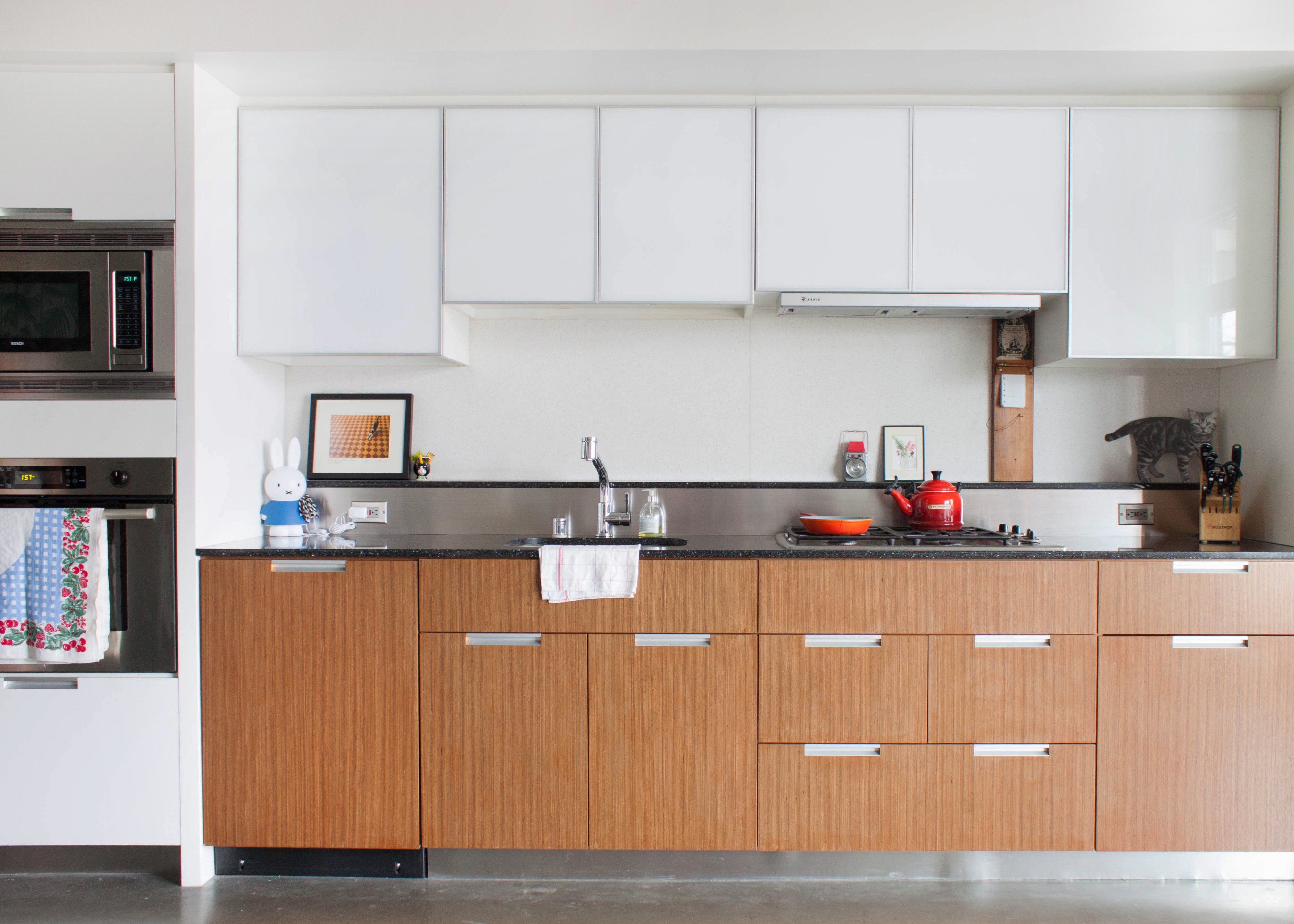 Drying Racks Above Sink Inside Kitchen Cabinet. Hidden Cabinet