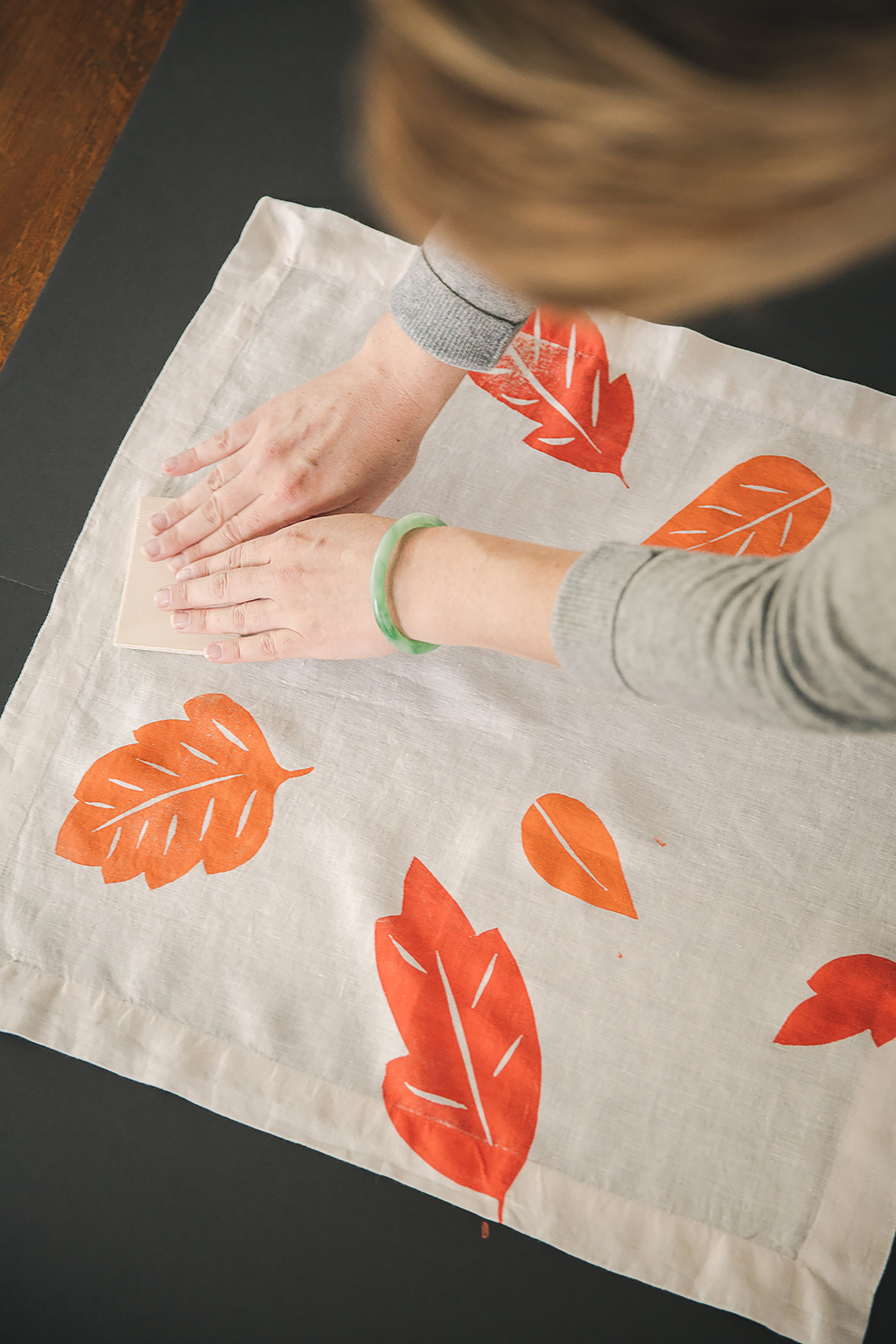 DIY Block Print Napkins Tutorial