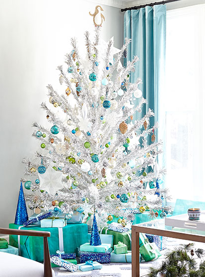 Metallic White Colorful Christmas Tree Ideas Apartment Therapy