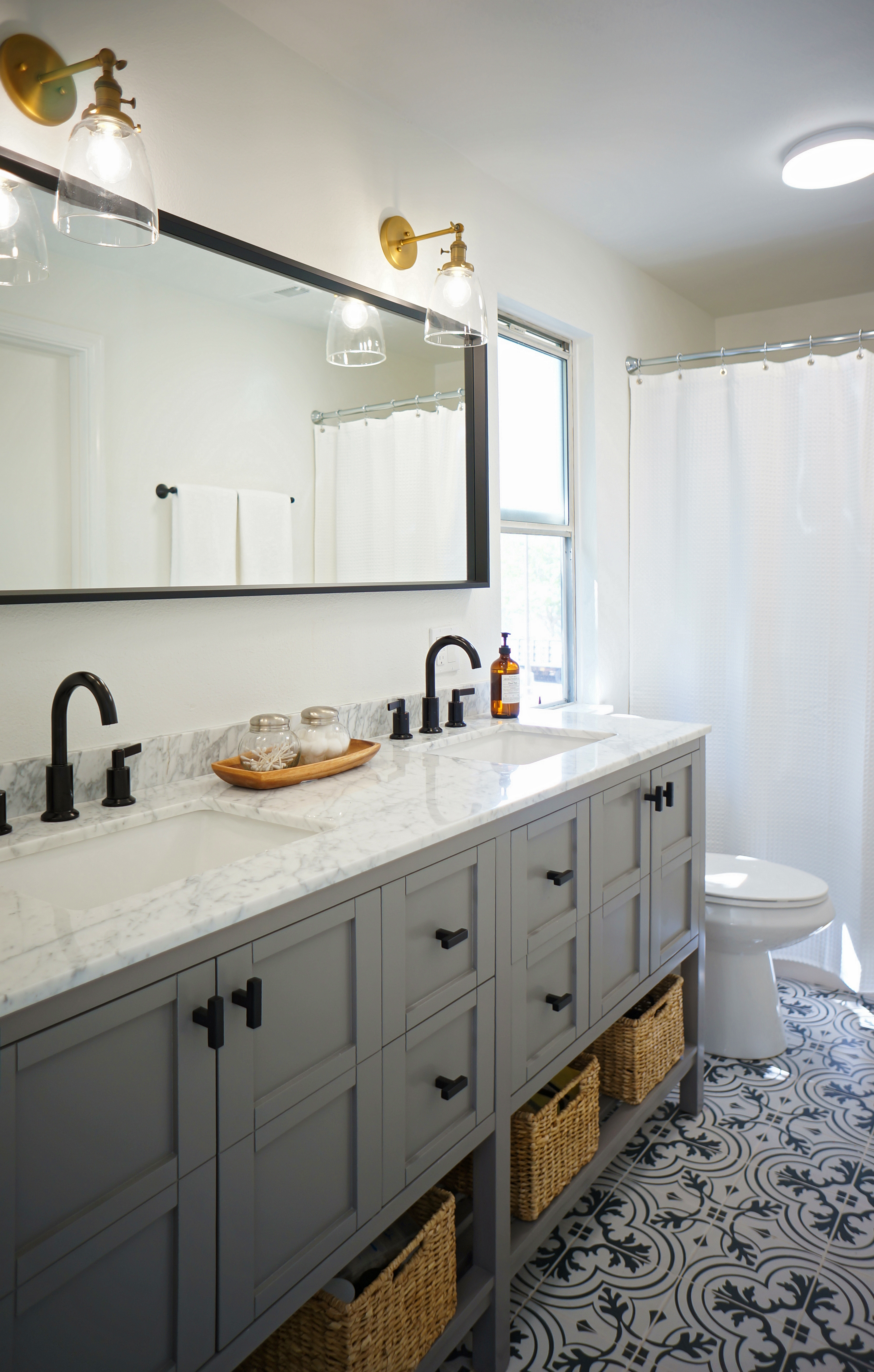 bathroom with separate sink area