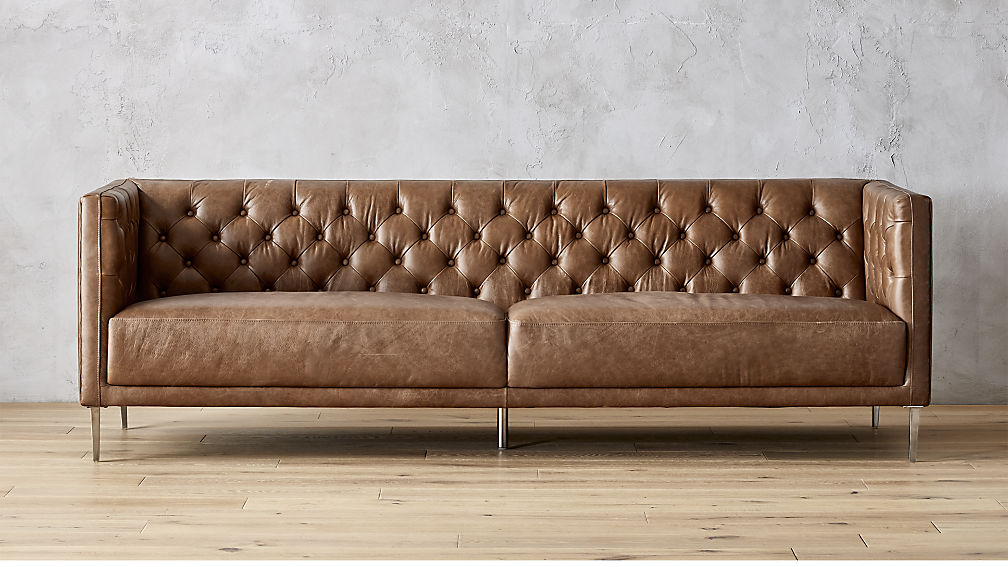 Tan Leather Sofa Trend Caramel Apartment Therapy