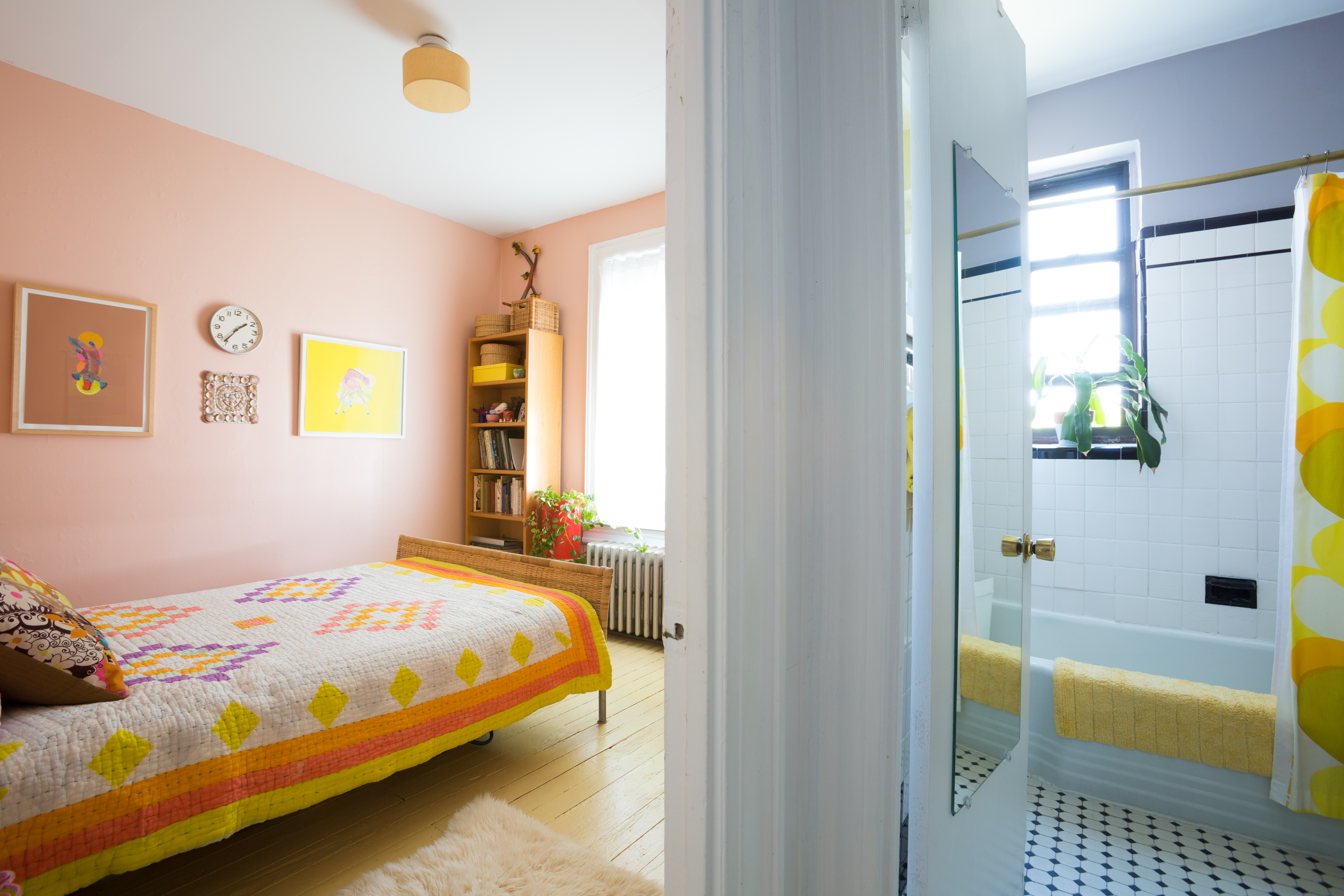 Brooklyn Home Tour A Small Colorful Apartment Therapy