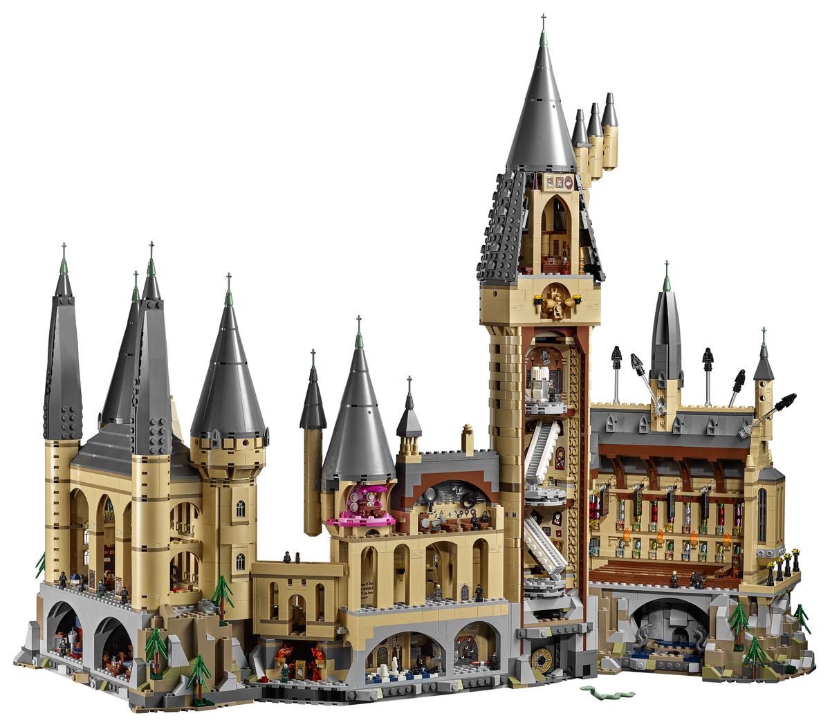 Harry Potter Hogwarts Great Hall Castle Series Auditorium Building Blocks  Brinquedos Lego Tijolos Compatíveis Educativos Para Crianças Presentes