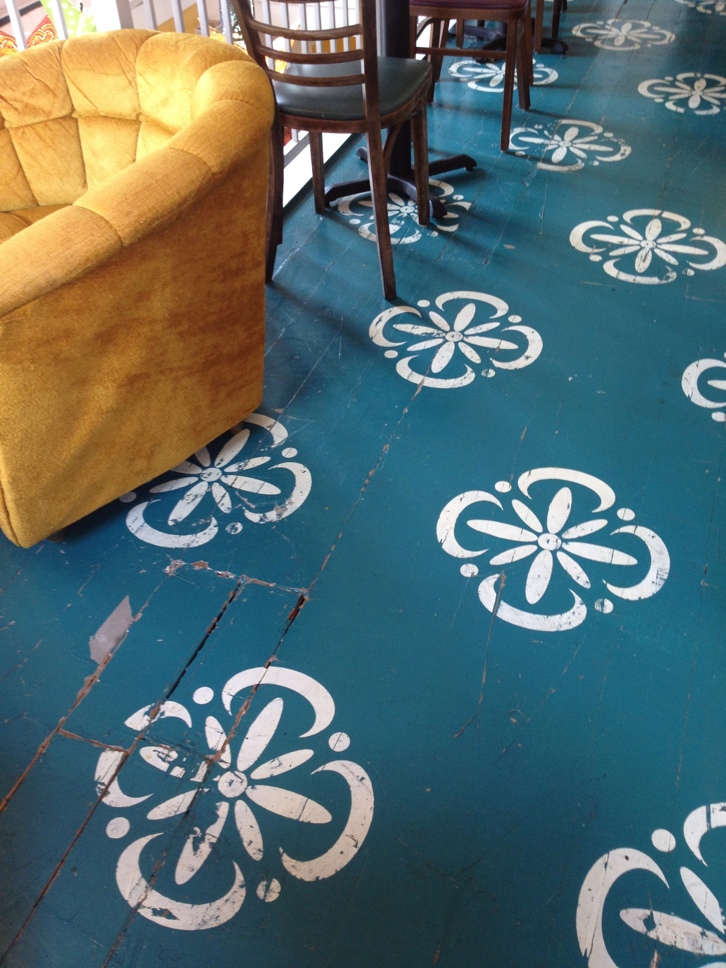 Hardwood Floor Paint Ideas Patterns Stencil Apartment Therapy