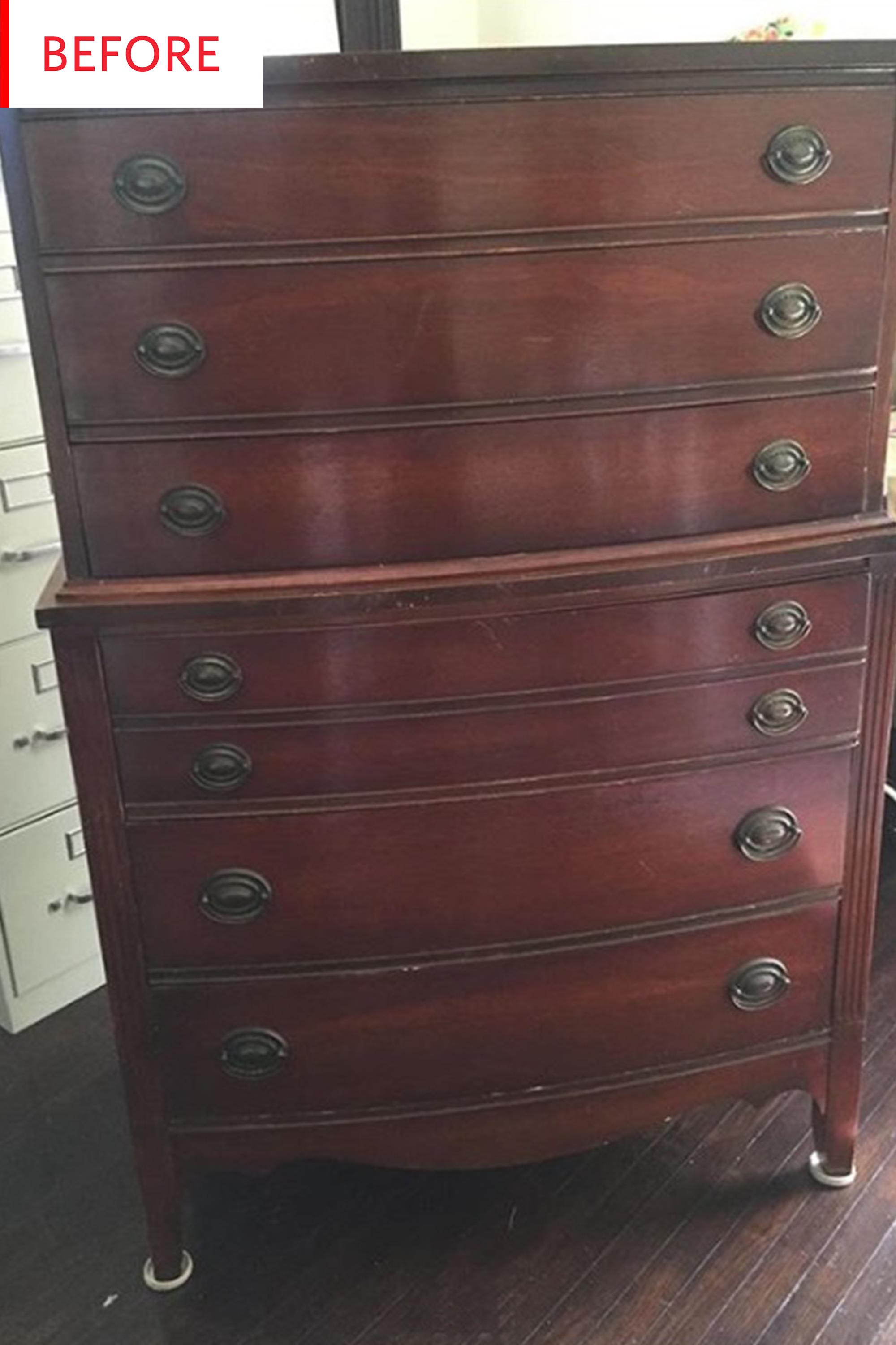 Green Painted Vintage Dresser Before And After Photos Apartment