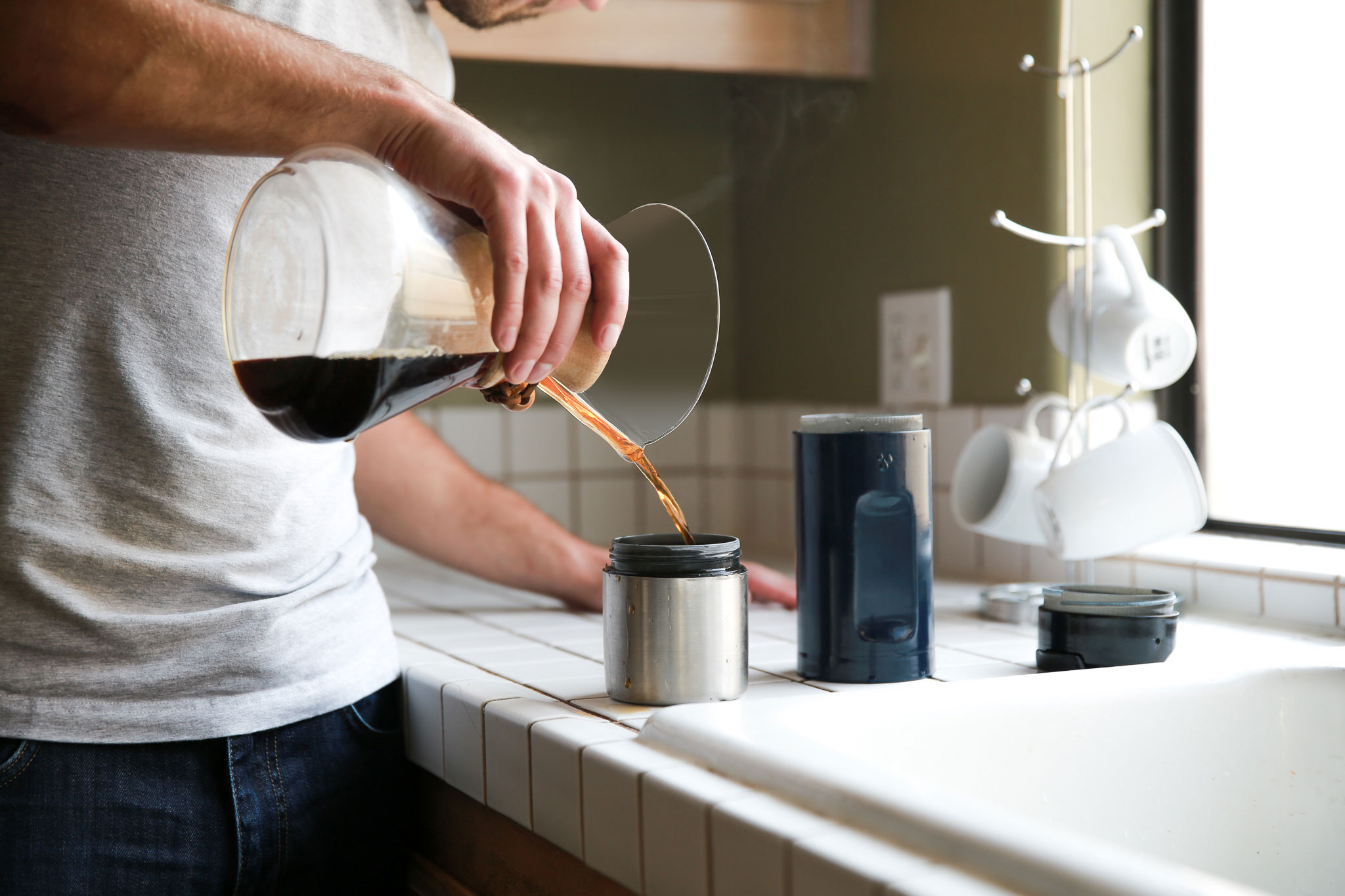 Reusable Coffee Cup and Bottle Combo