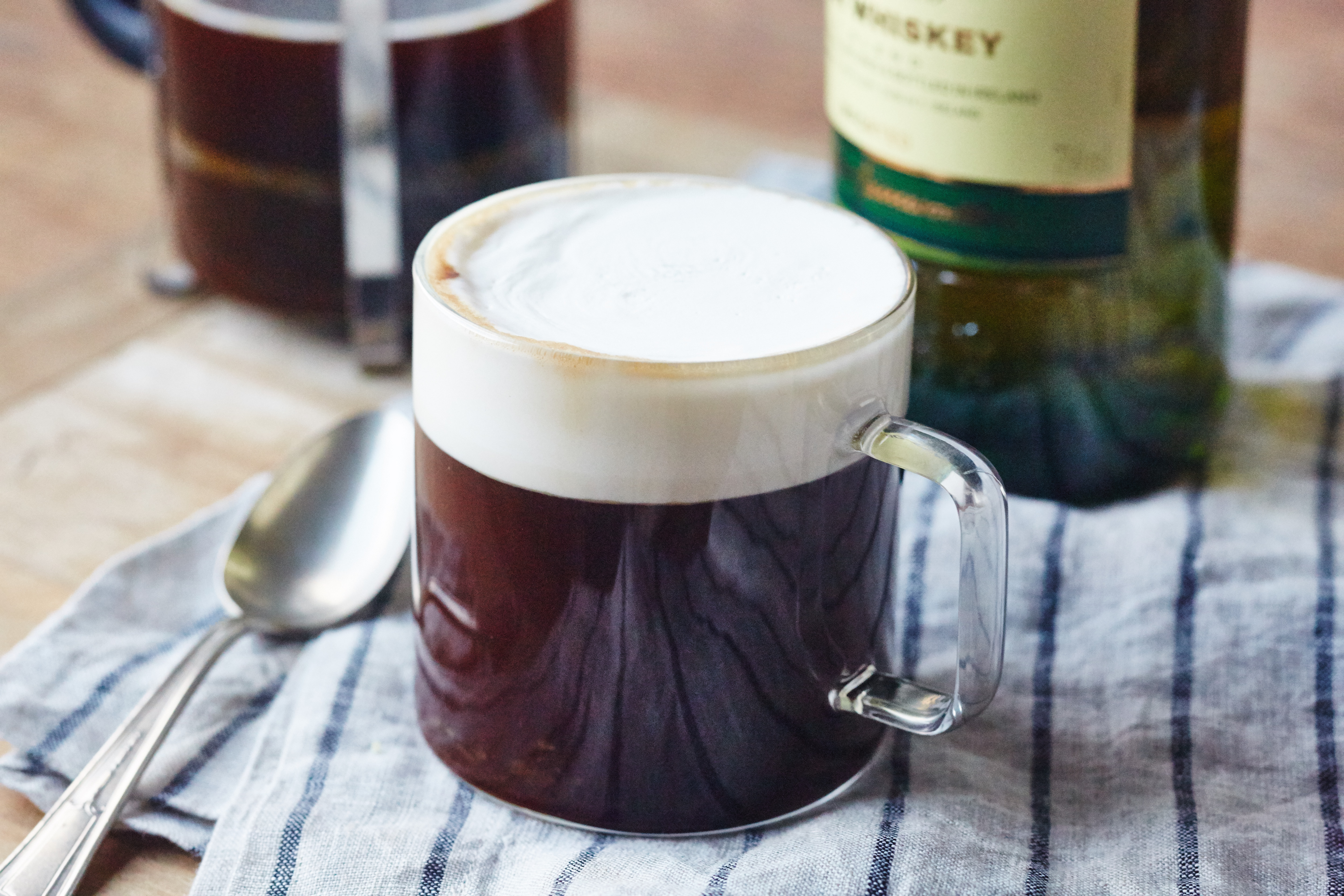 Vintage Irish Coffee Mugs With Drink Recipe Printed on Mugs (Set