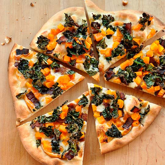 Pizza del Papa (Butternut Squash and Smoked Mozzarella Pizza)