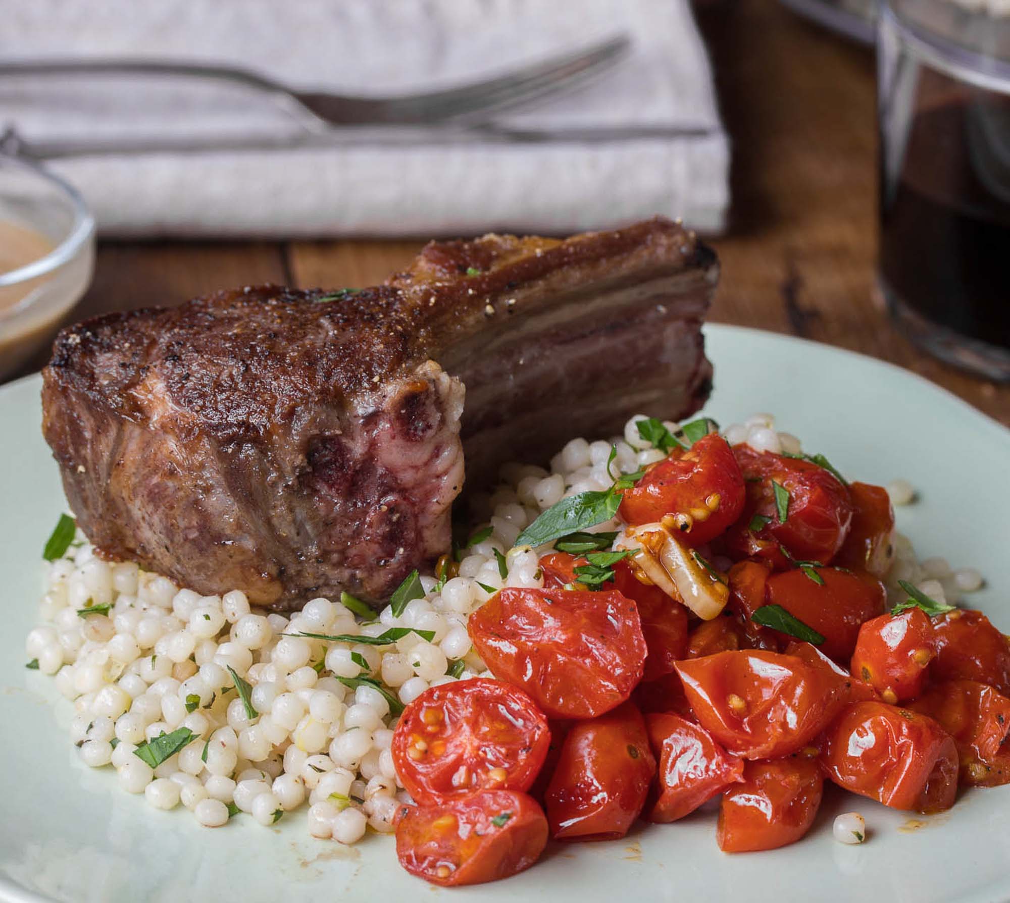 Lamb Cutlets with Mustard and Shallot Sauce Recipe