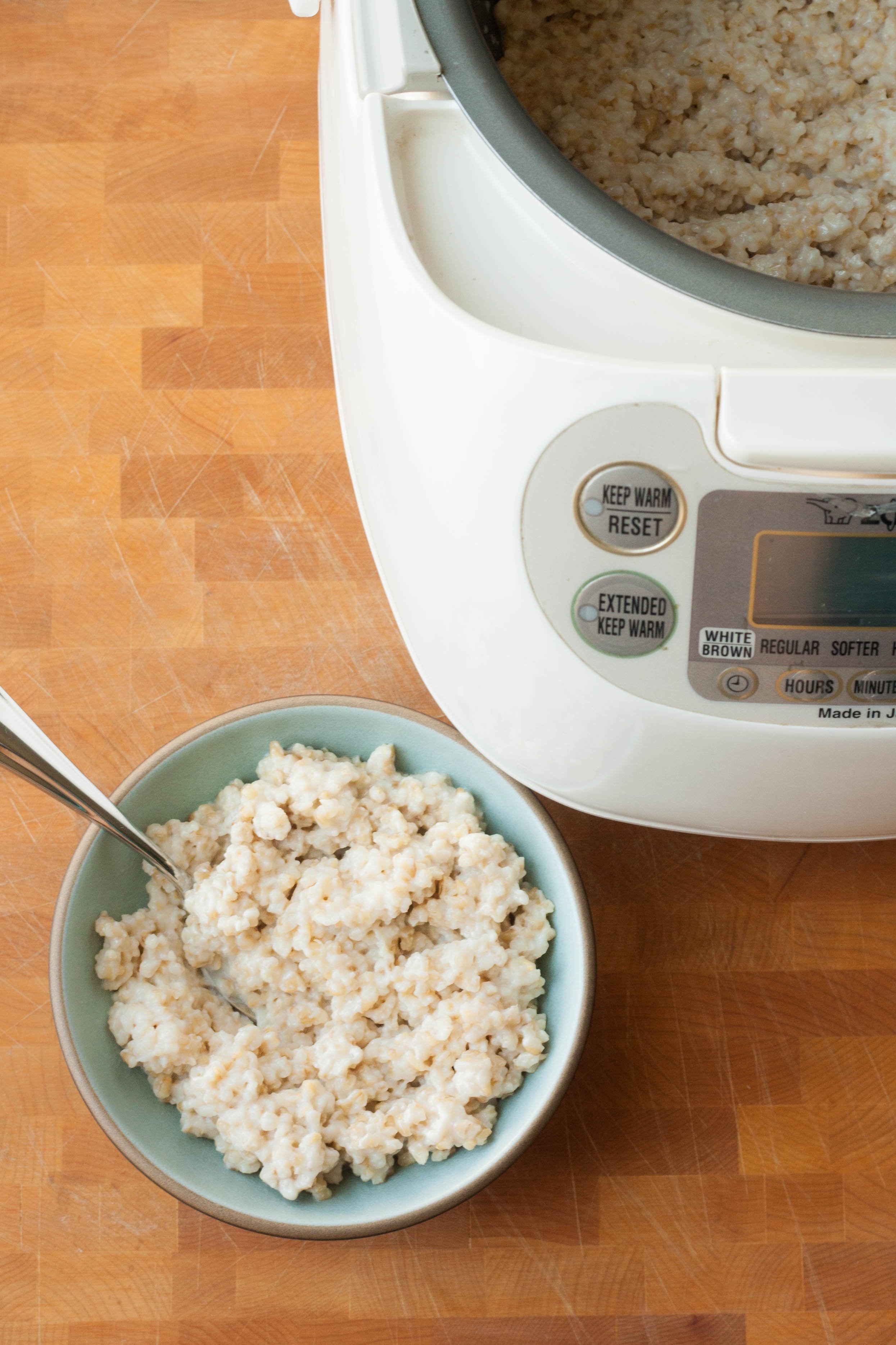 Making steel cut oats in a rice cooker