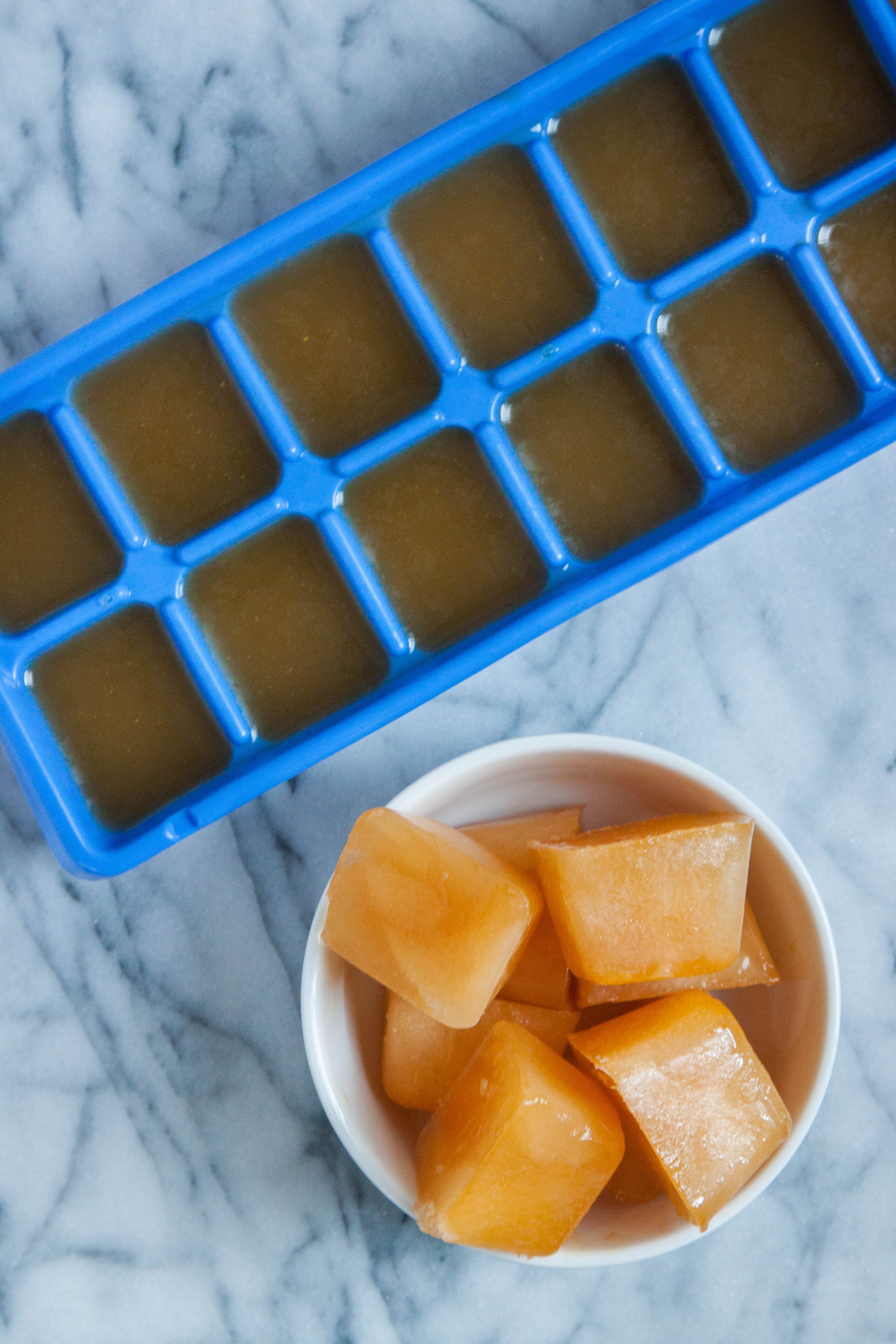 How I Freeze Homemade Stock in Ice Cube Trays