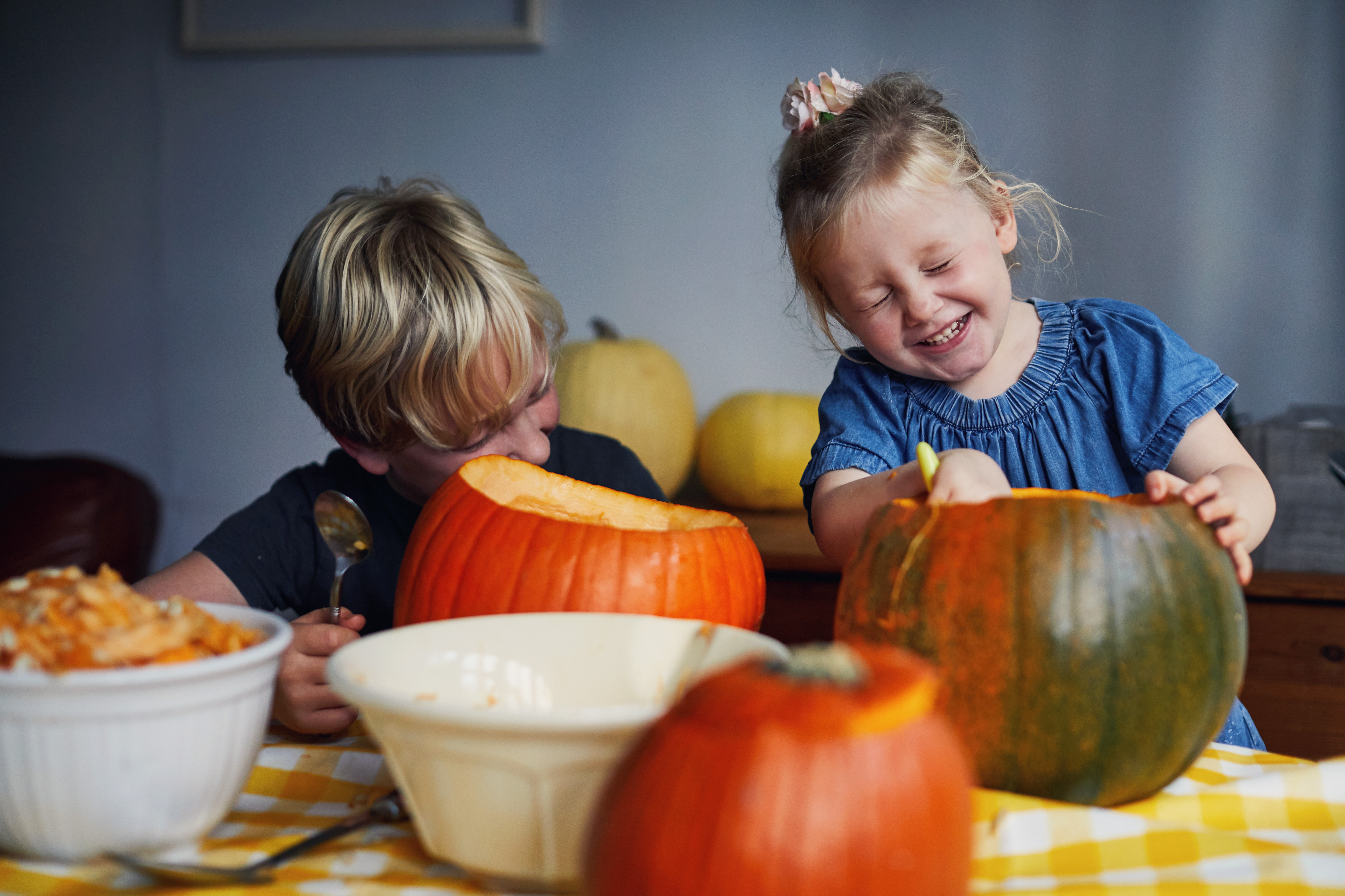 carved pumpkins