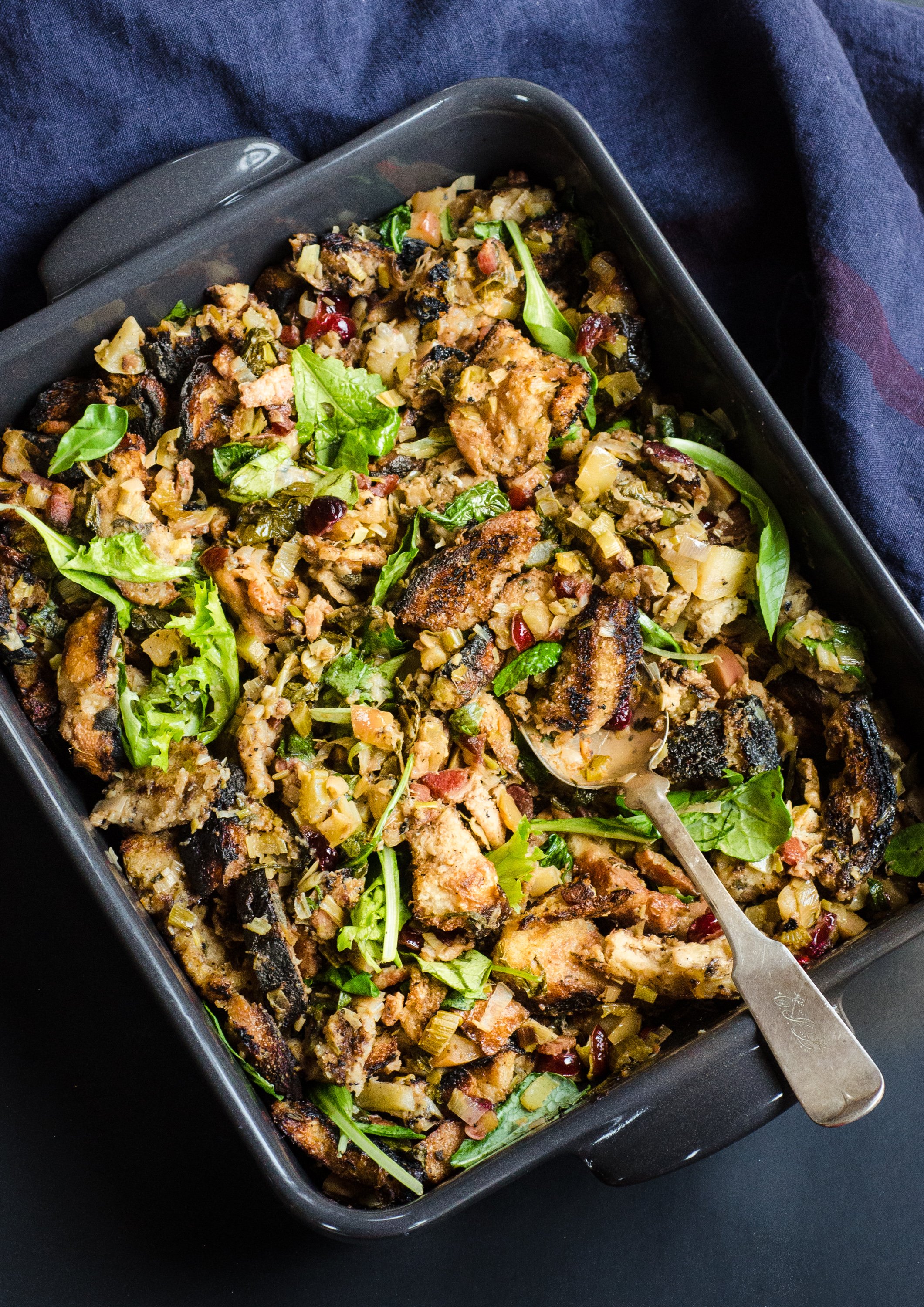 Easy Grilled Skillet Stuffing Recipe