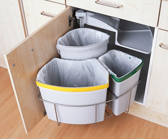 This Is the Smartest Trash Can Cabinet We've Ever Seen