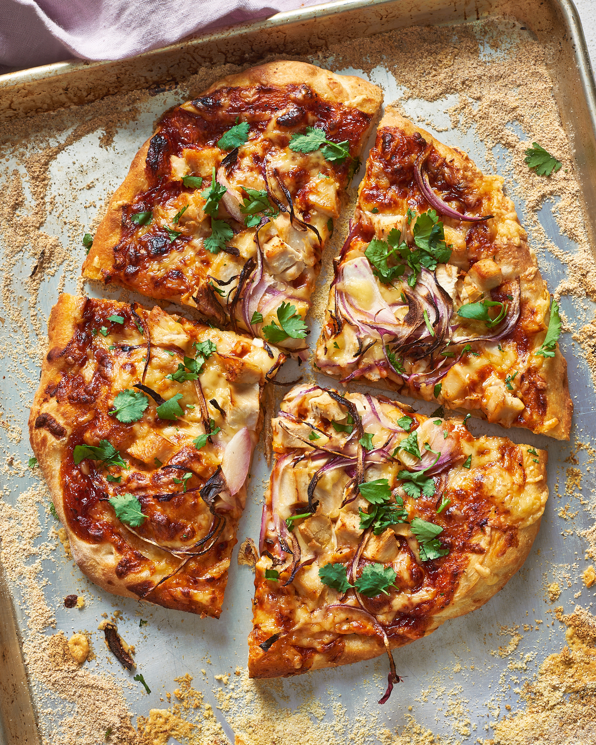 BBQ Chicken Skillet Pizza For Two - Homemade In The Kitchen