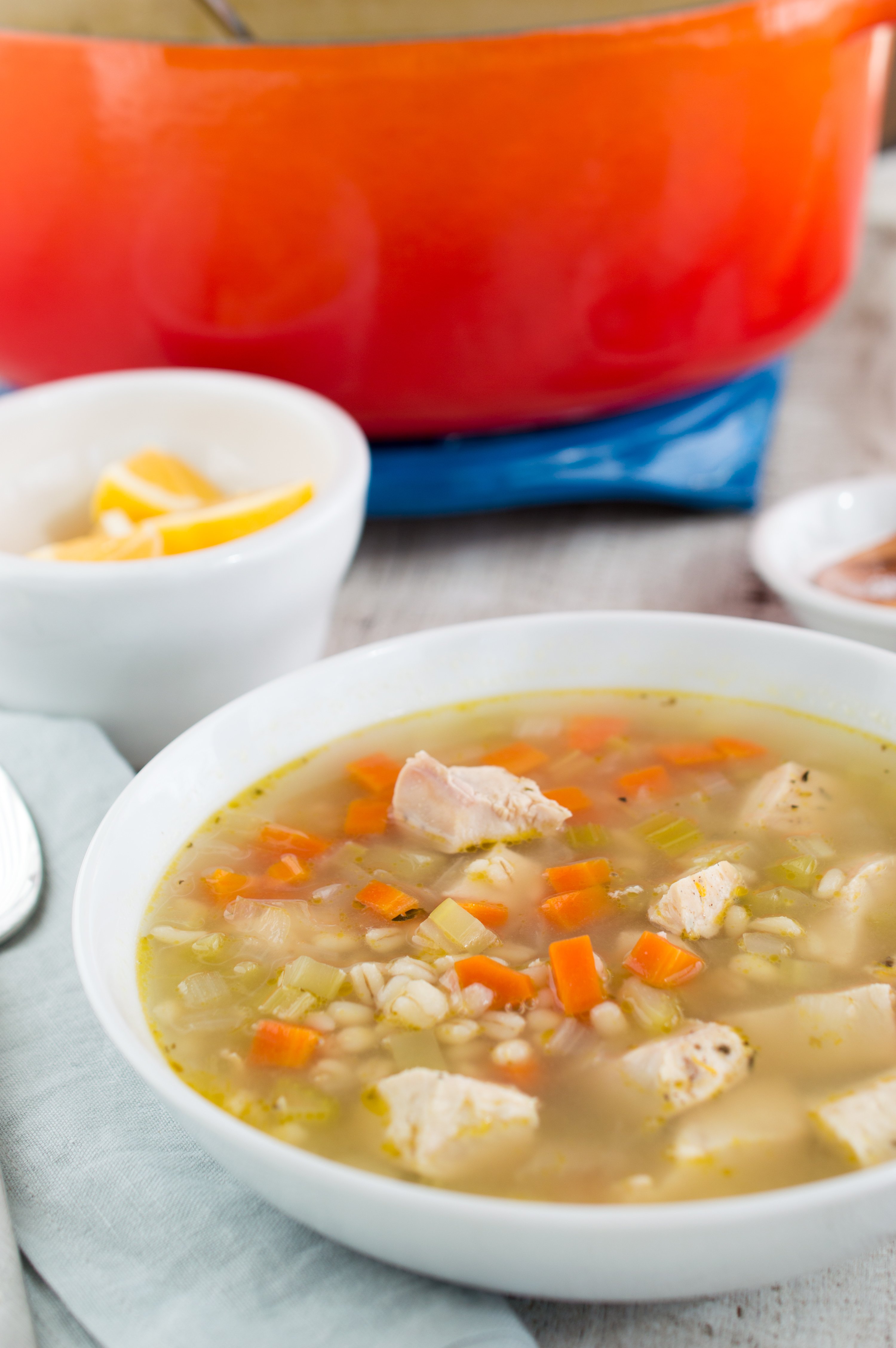 Chicken Barley Soup - The Daring Gourmet