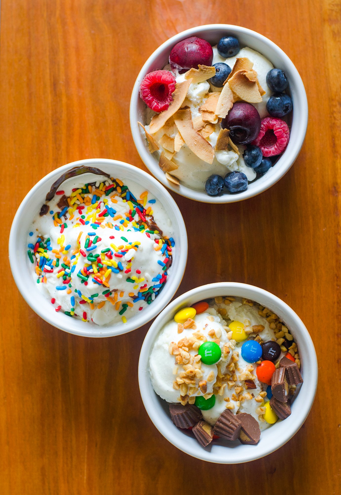 different ice cream toppings