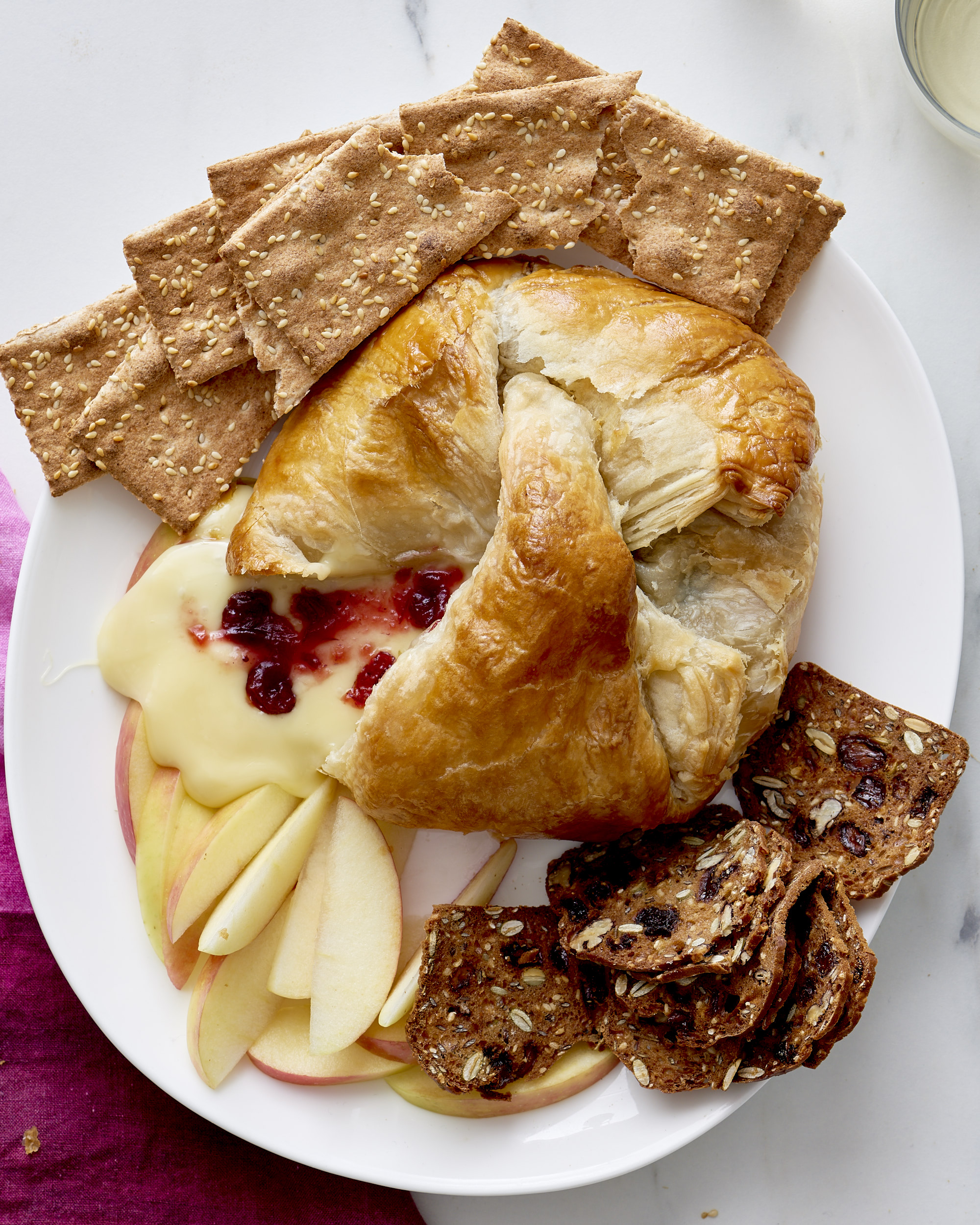 Baked Brie in Puff Pastry With Apricot or Raspberry Preserves Recipe 