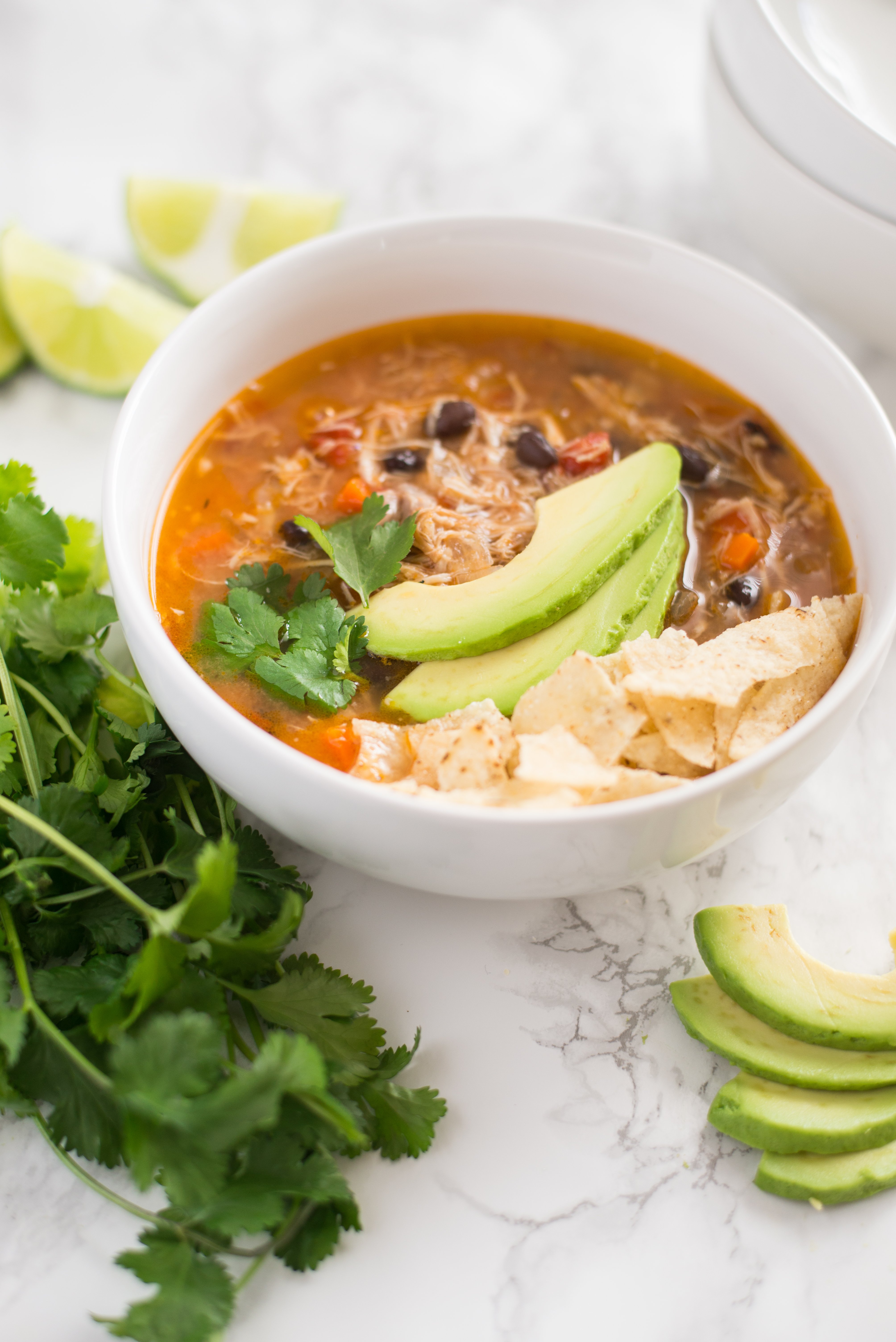 Slow Cooker Chicken Tortilla Soup: No Precooking