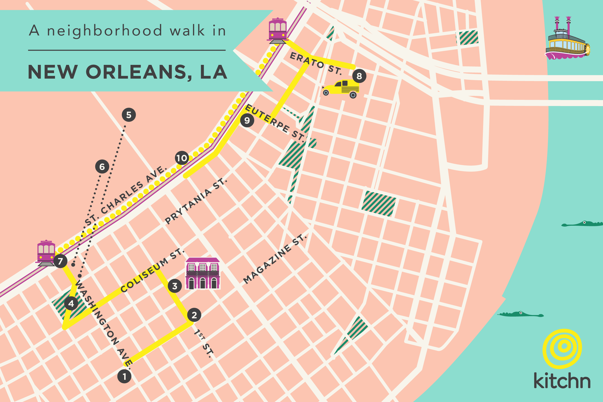 new orleans garden district tour map