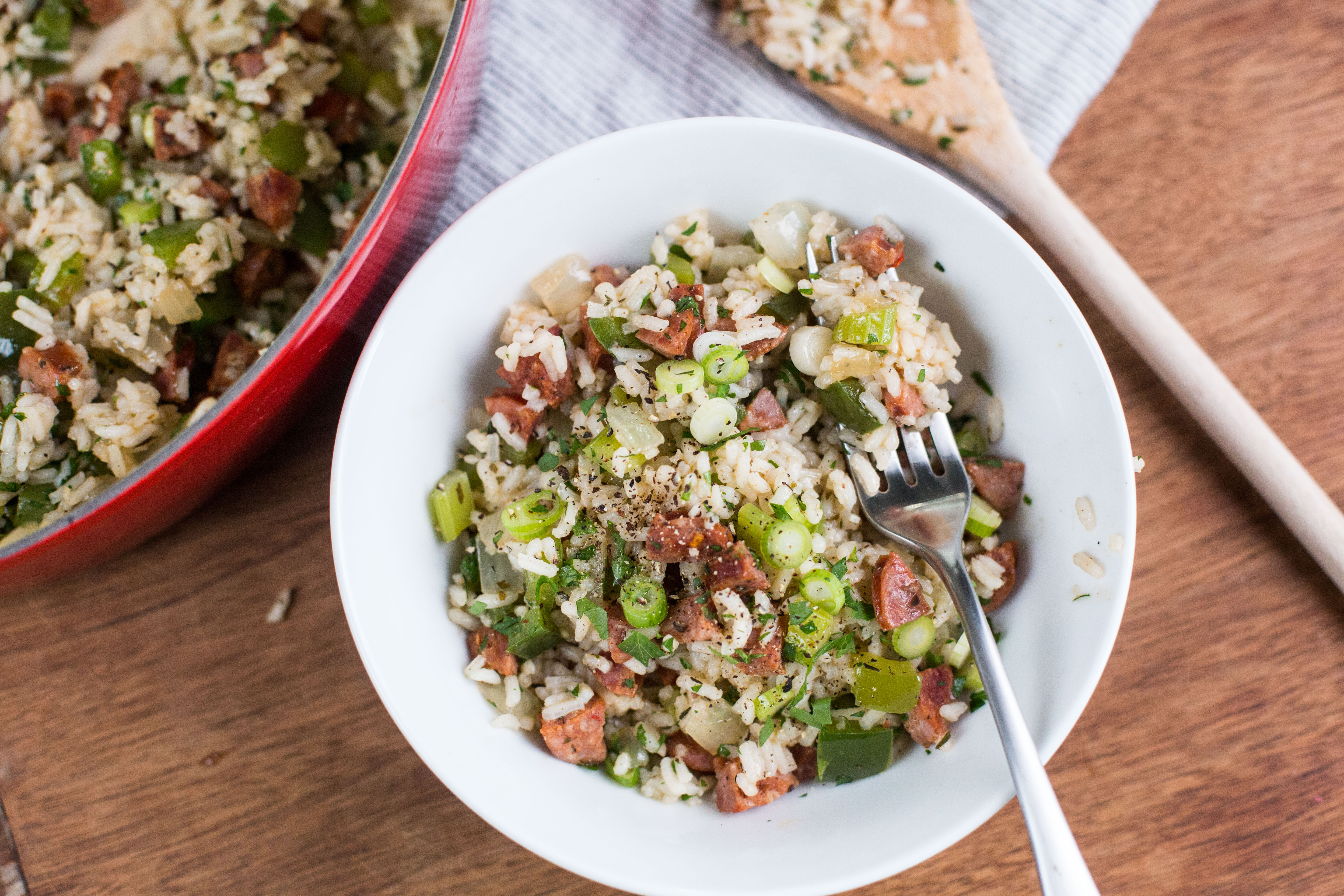 Dirty Cajun Rice (one pot recipe!) - No Spoon Necessary