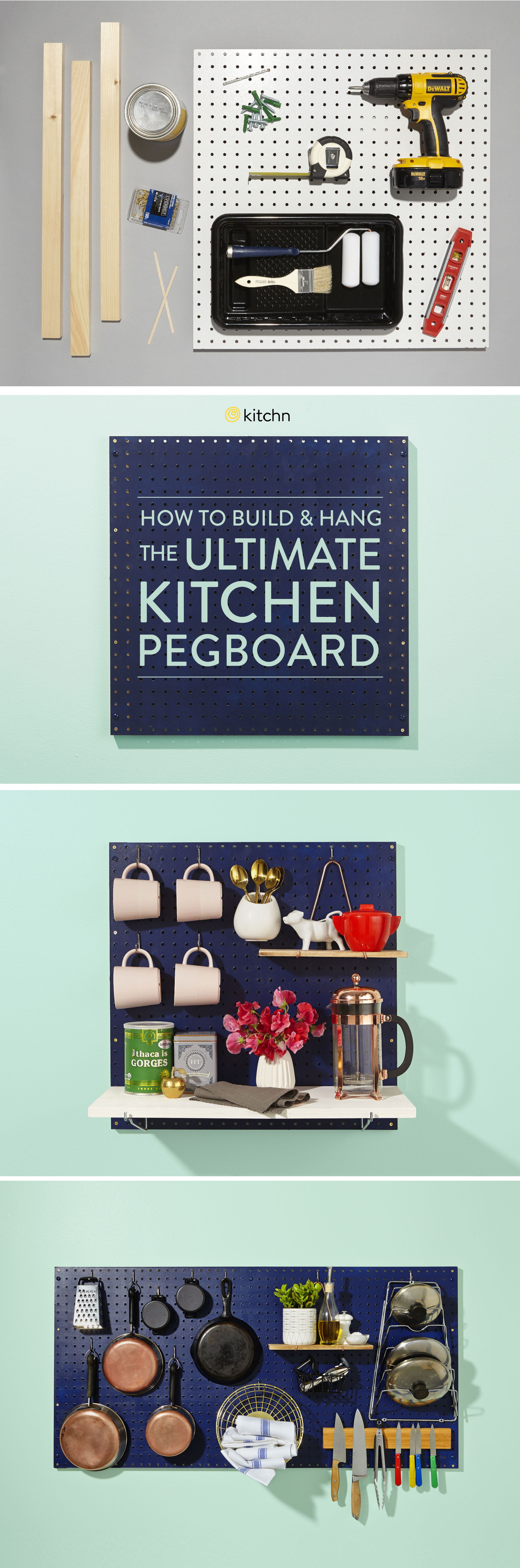 How To Build And Hang A Kitchen Pegboard Kitchn