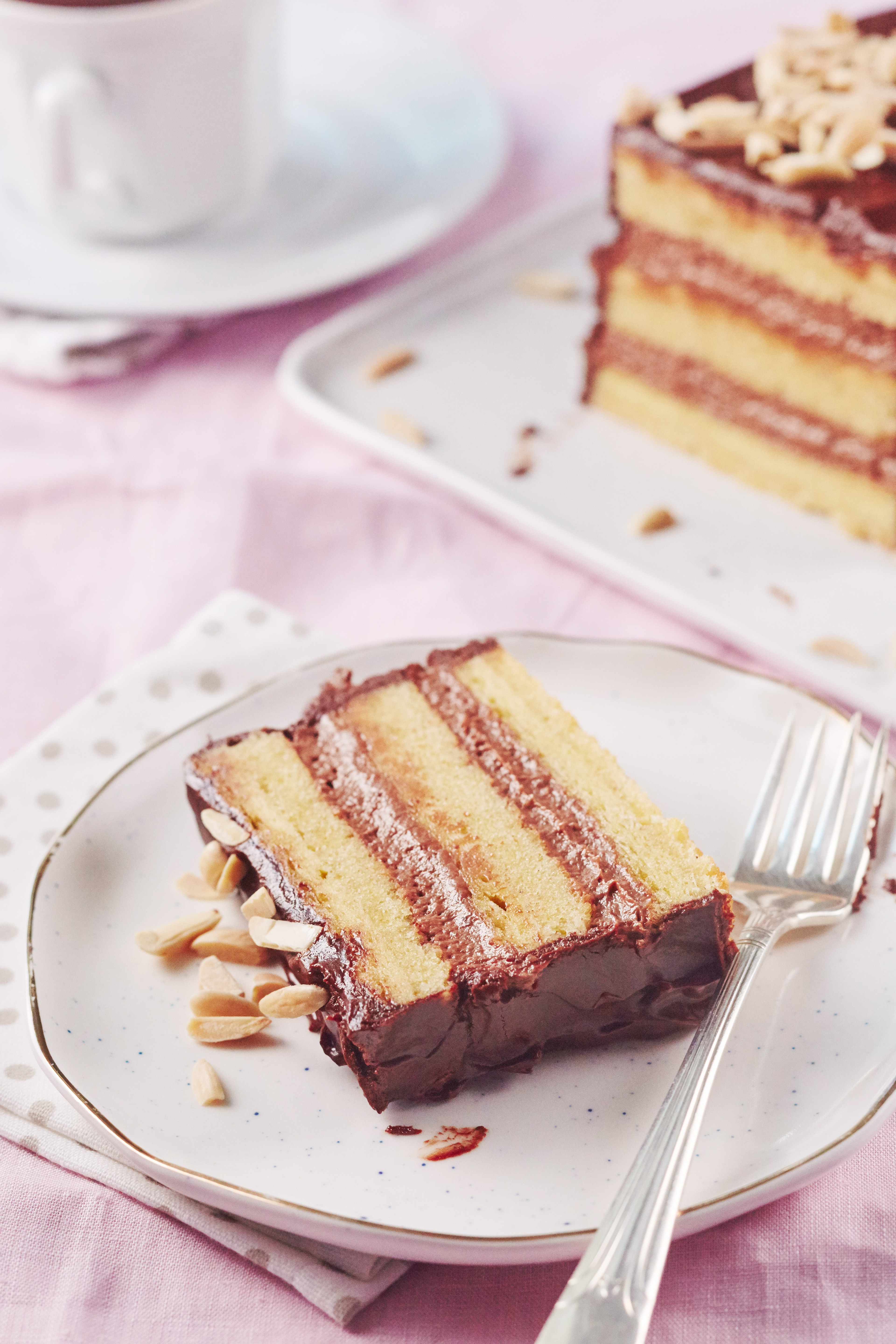 Almond Texas Sheet Cake for Two