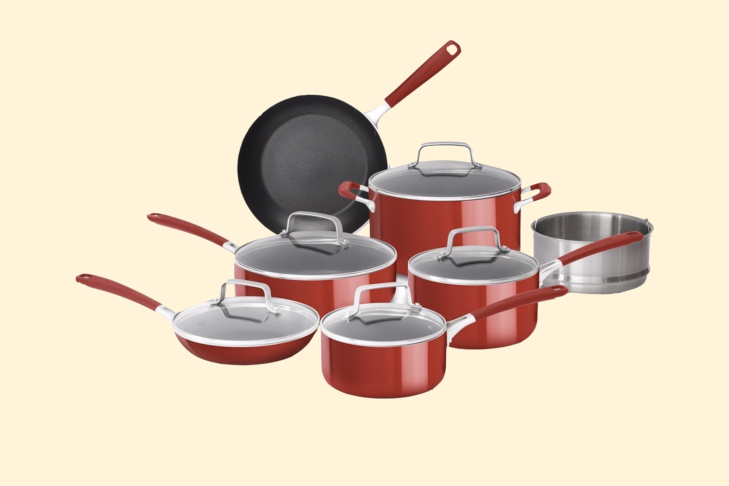Nonstick Cookware Set From Kitchenaid Is On Today Kitchn This Nonstick Cookware Set From Kitchenaid Is On Today