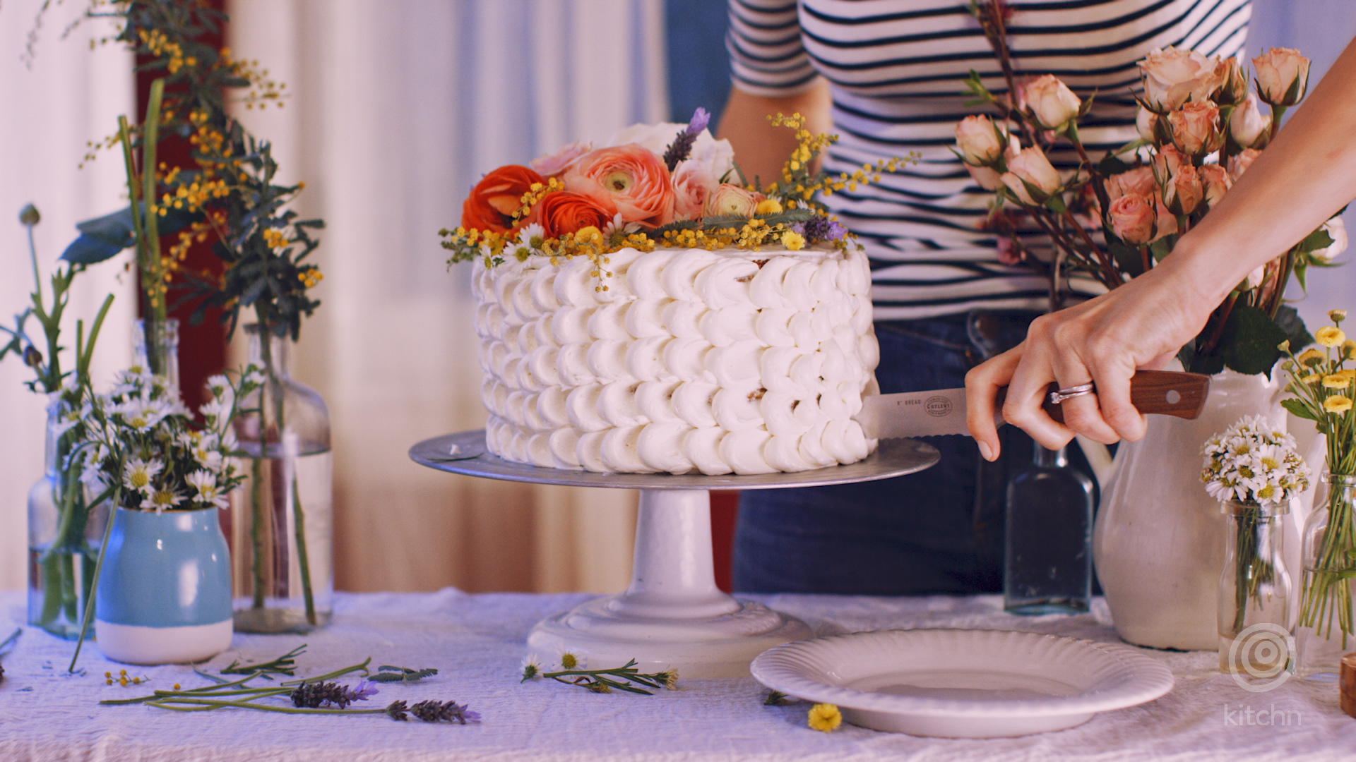 Recipe Four Layer Carrot Cake With Scalloped Cream Cheese