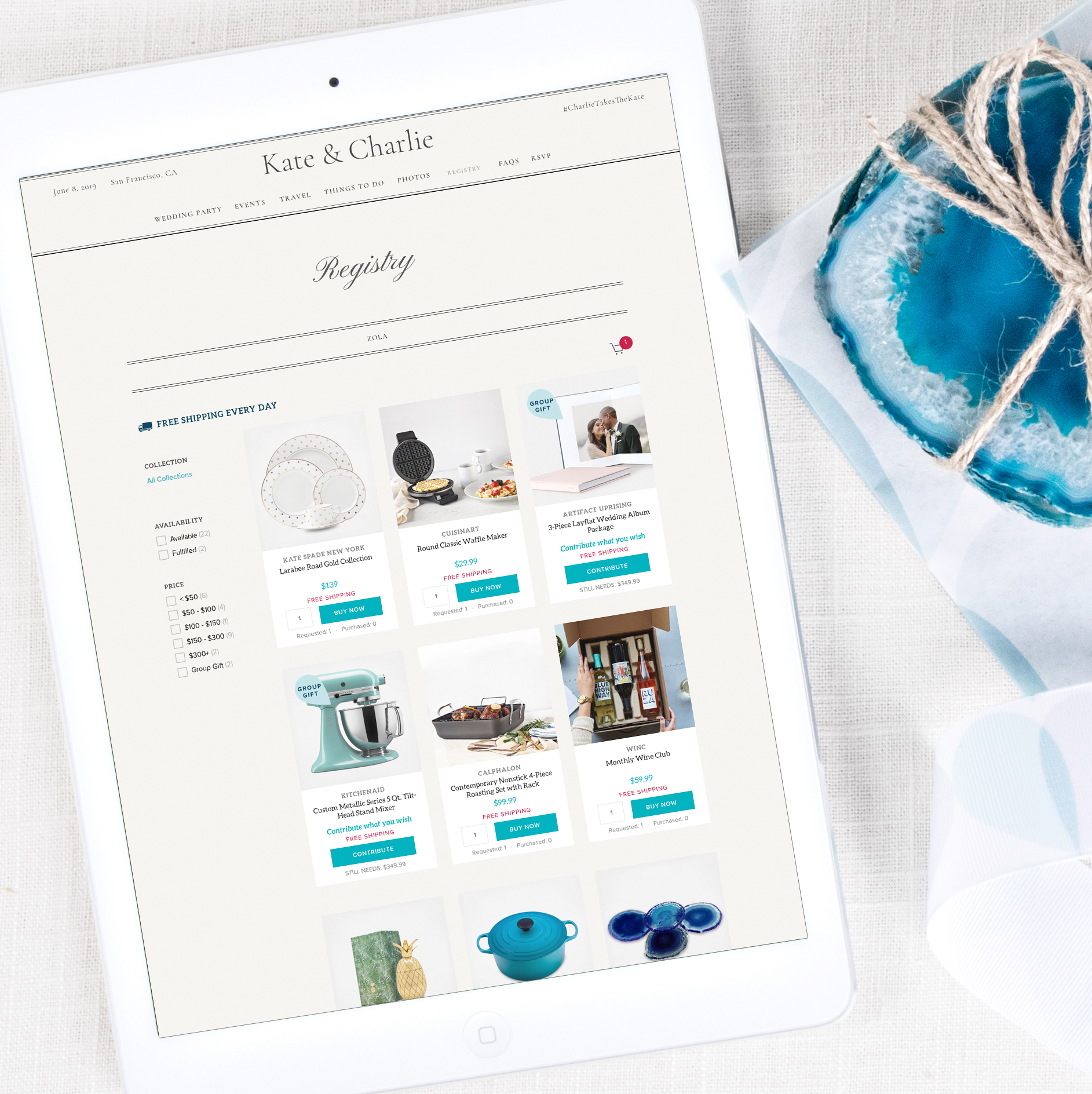 Wedding registry search and couple's website finder - Zola