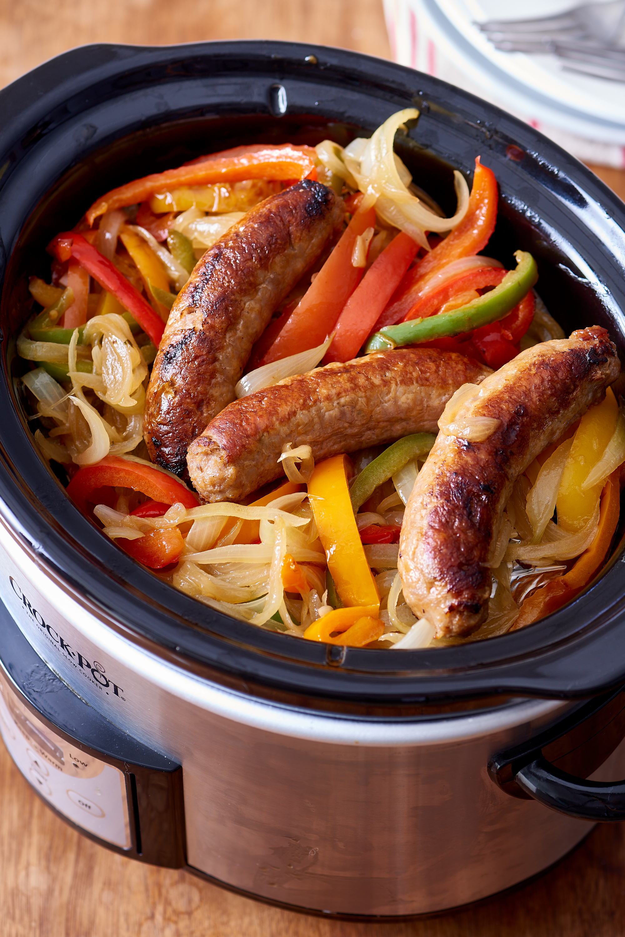 Freezer Crockpot Sausage & Peppers Recipe